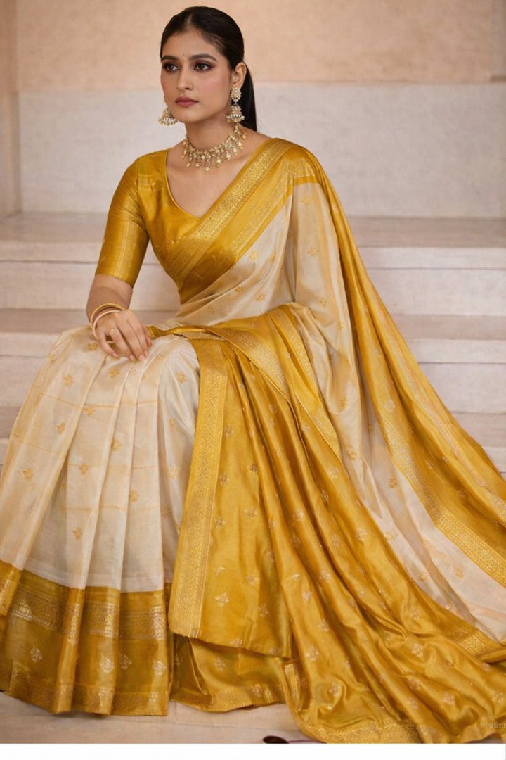 Mysore Crepe Silk Saree with Buttas