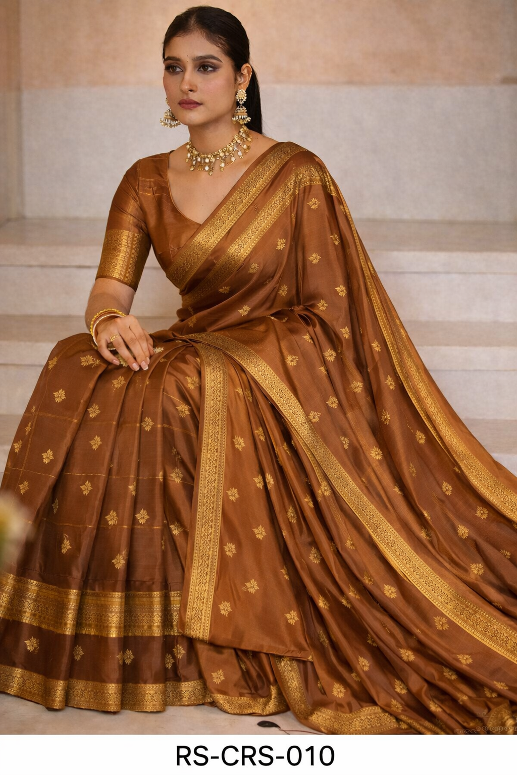 Mysore Crepe Silk Saree with Buttas