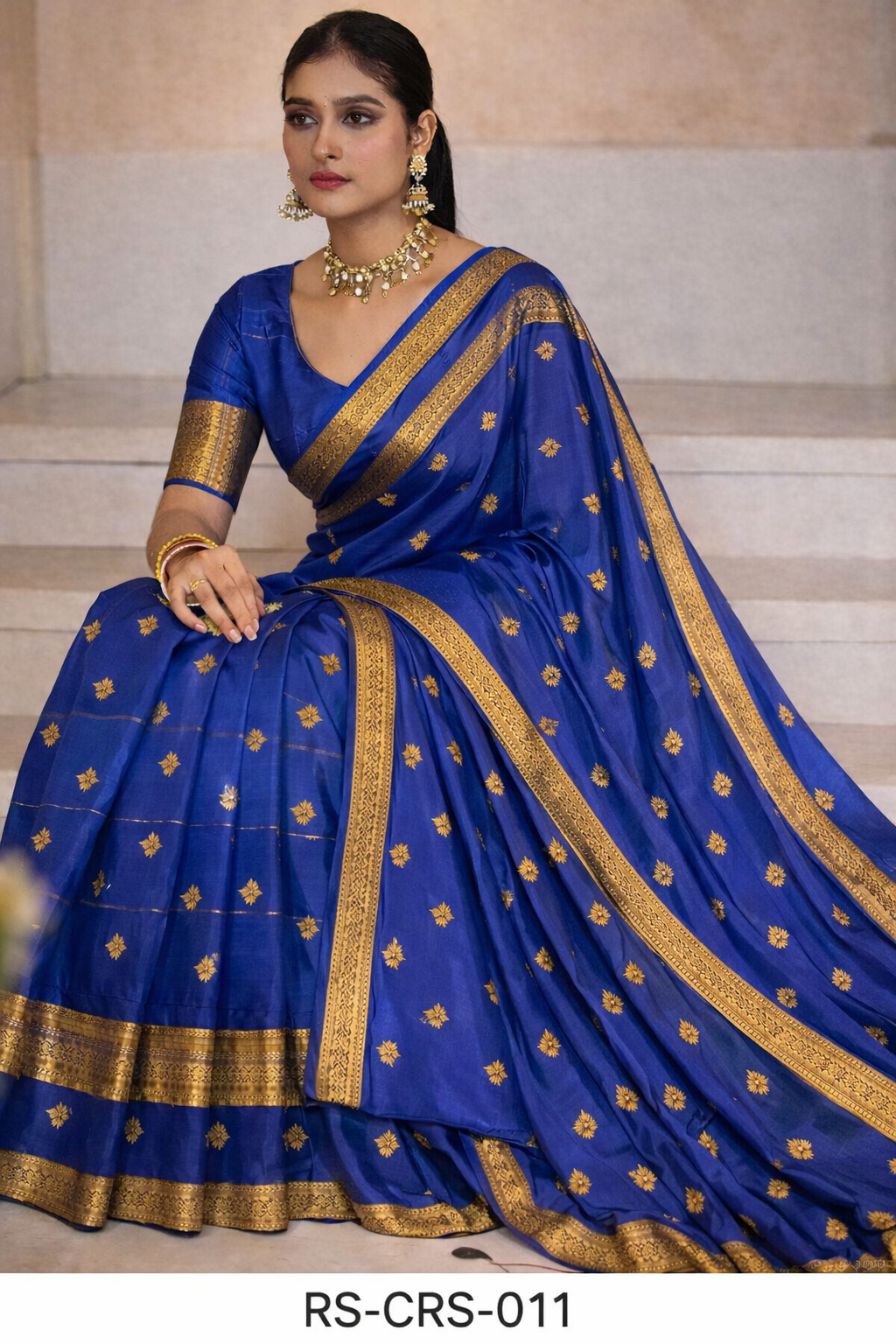 Mysore Crepe Silk Saree with Buttas