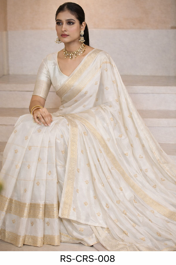 Mysore Crepe Silk Saree with Buttas