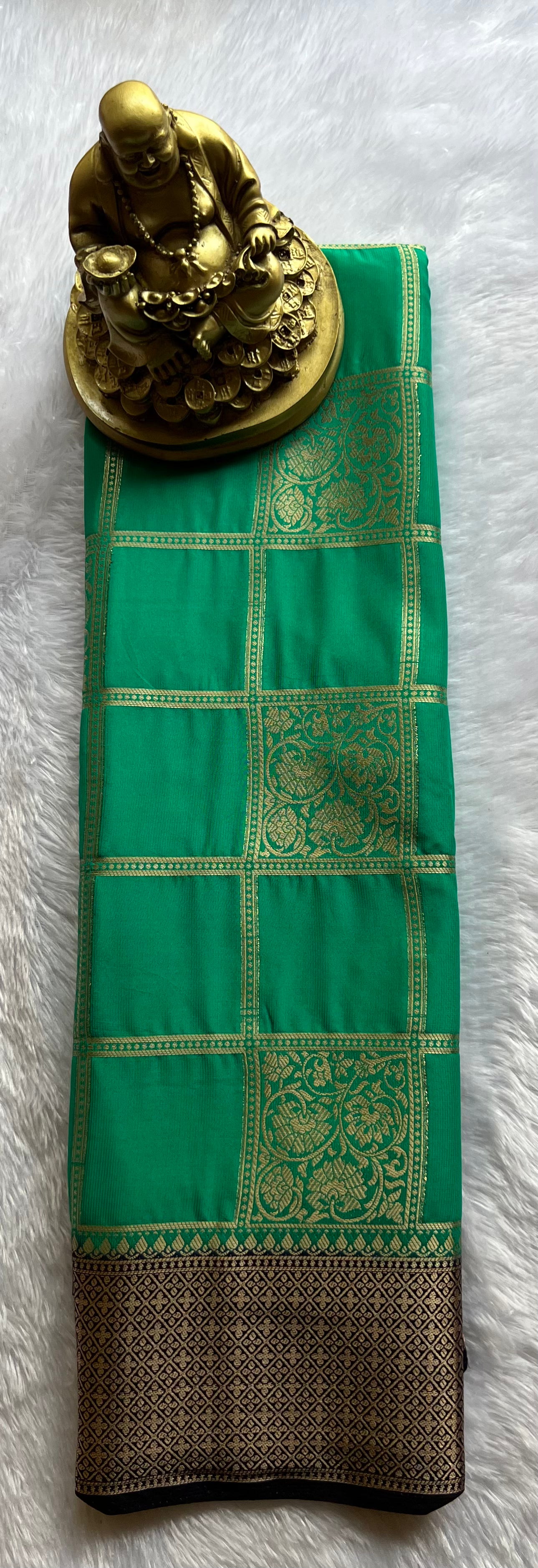 Semi Mysore Silk Big Checks Rich Pallu Premium