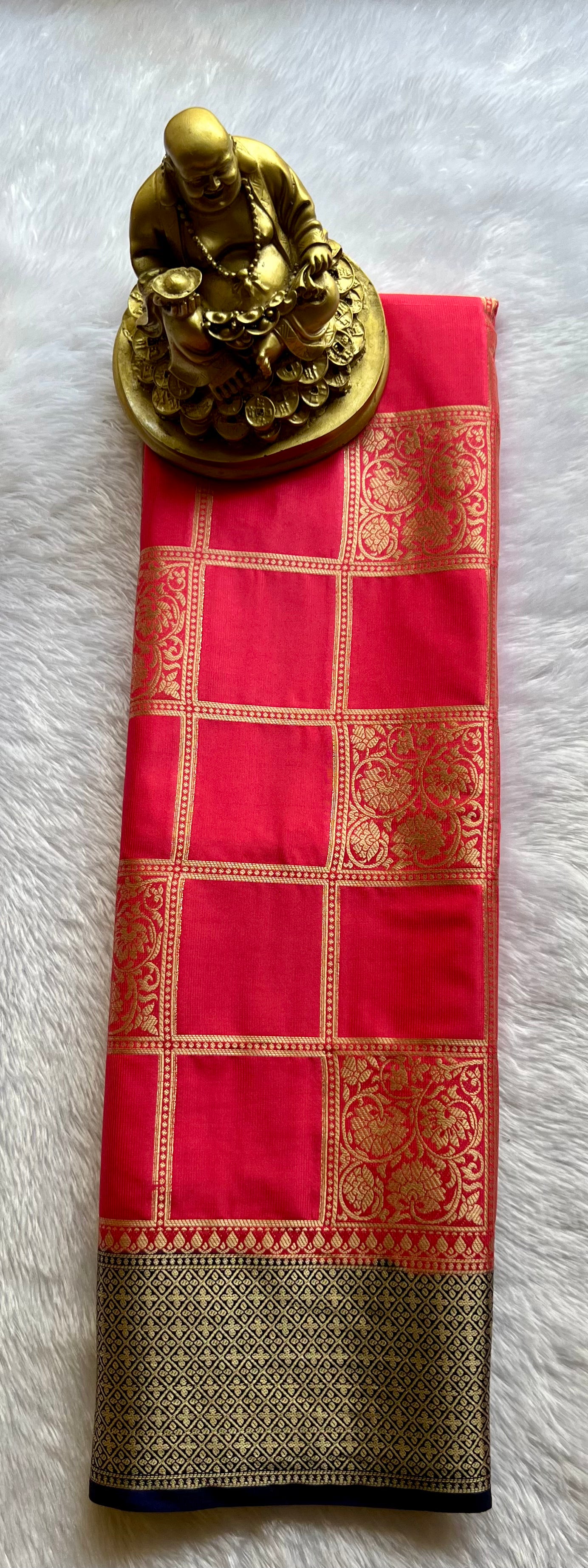 Semi Mysore Silk Big Checks Rich Pallu Premium