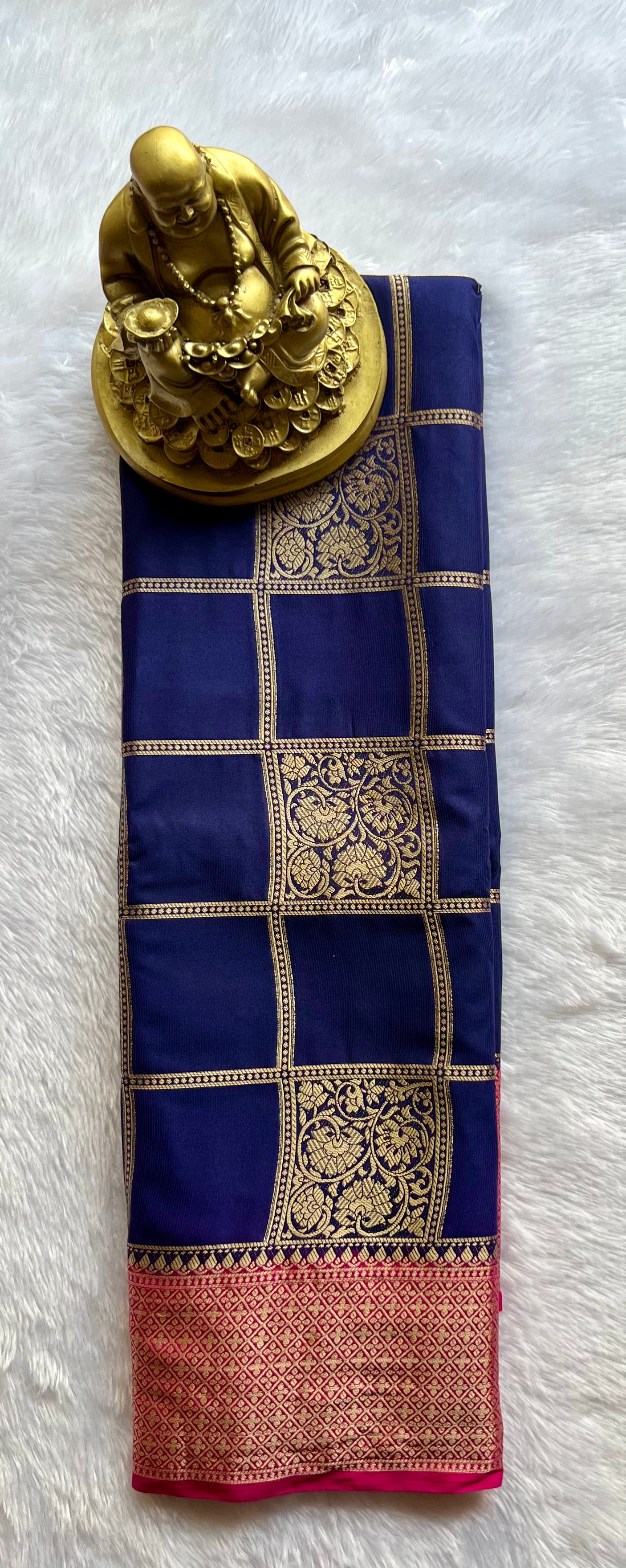 Semi Mysore Silk Big Checks Rich Pallu Premium