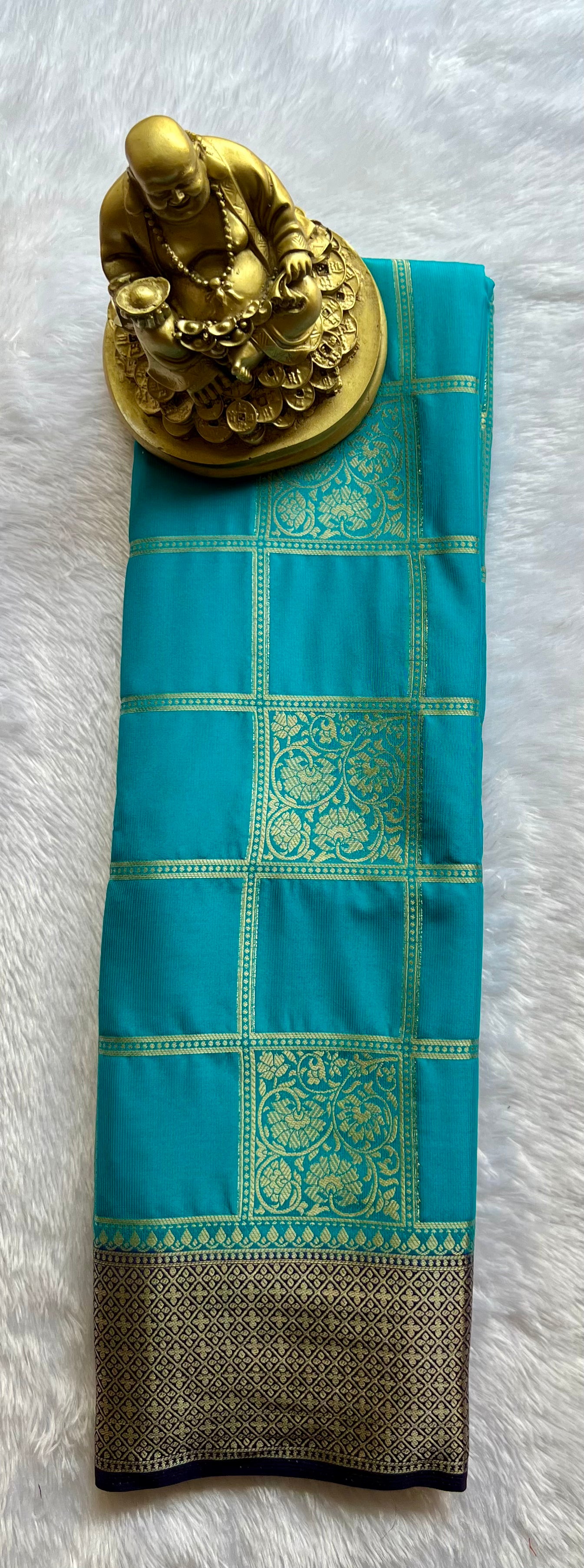 Semi Mysore Silk Big Checks Rich Pallu Premium