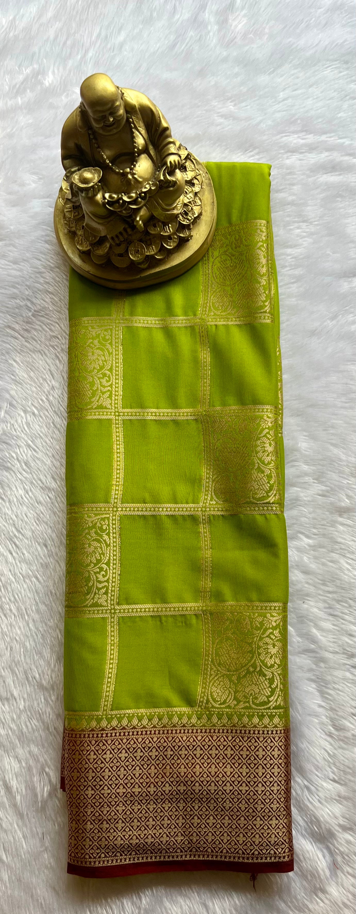Semi Mysore Silk Big Checks Rich Pallu Premium