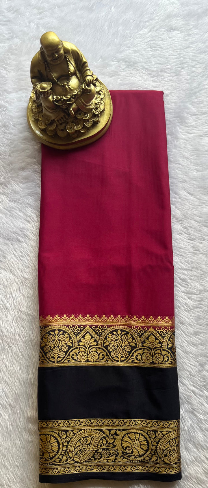 Semi Mysore Plain body Bentex flower Border Contrast