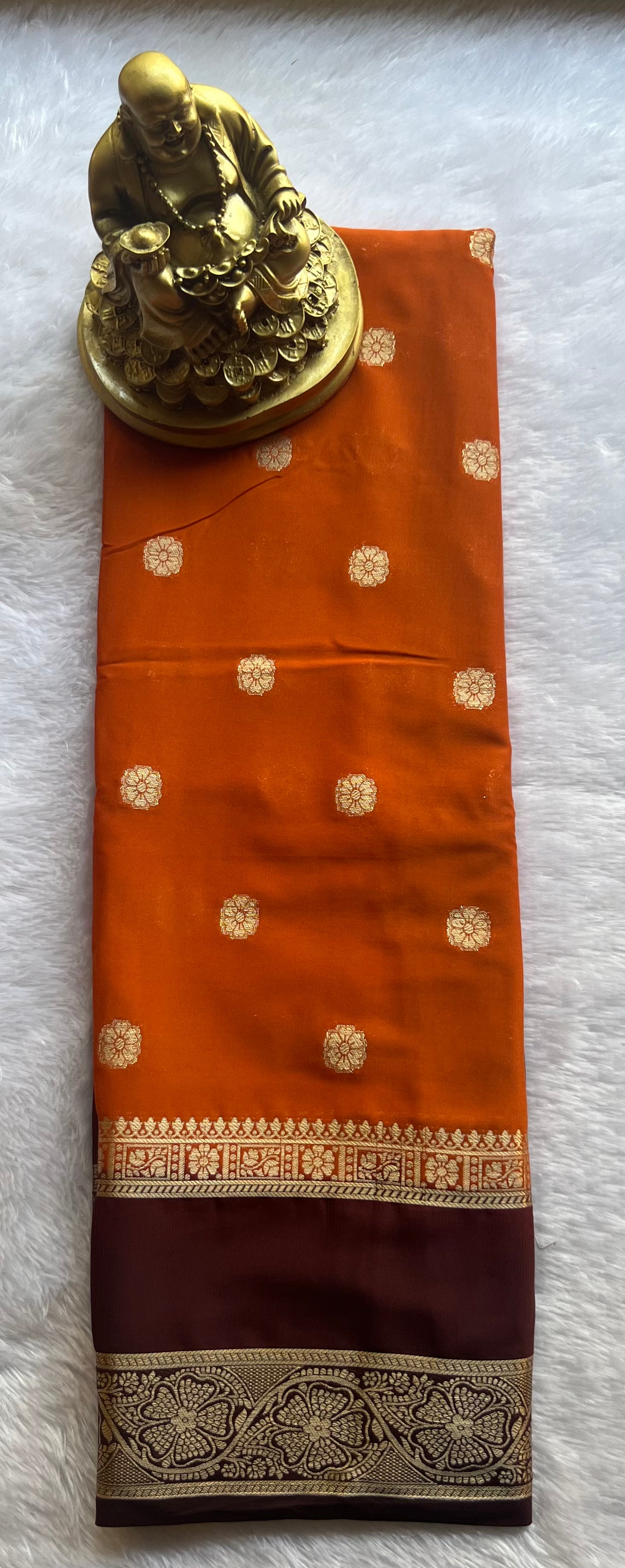 Semi Mysore Silk Flower Butta with Flower Bentex border
