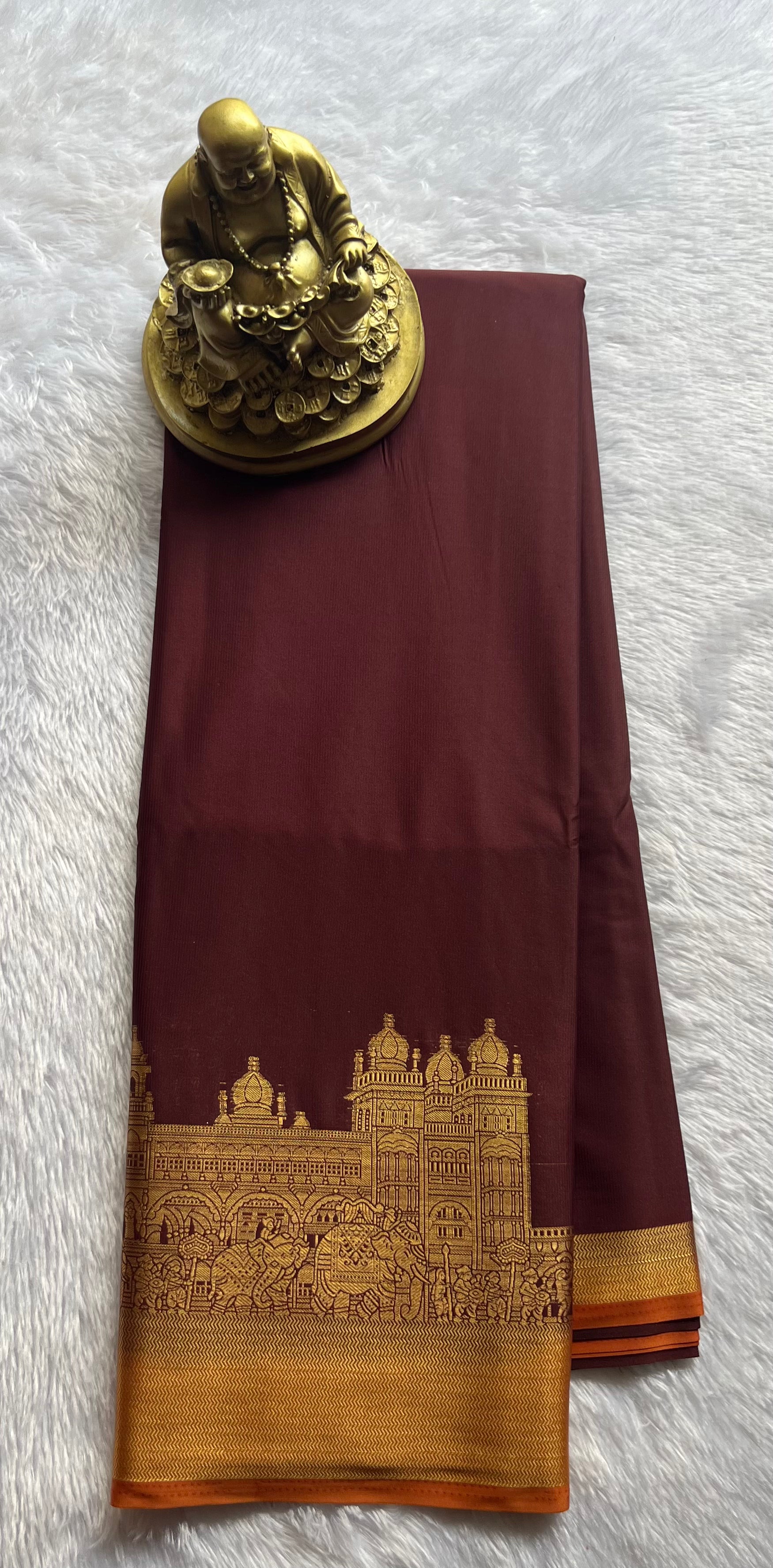 Semi Mysore Silk Mysore Palace Contrast