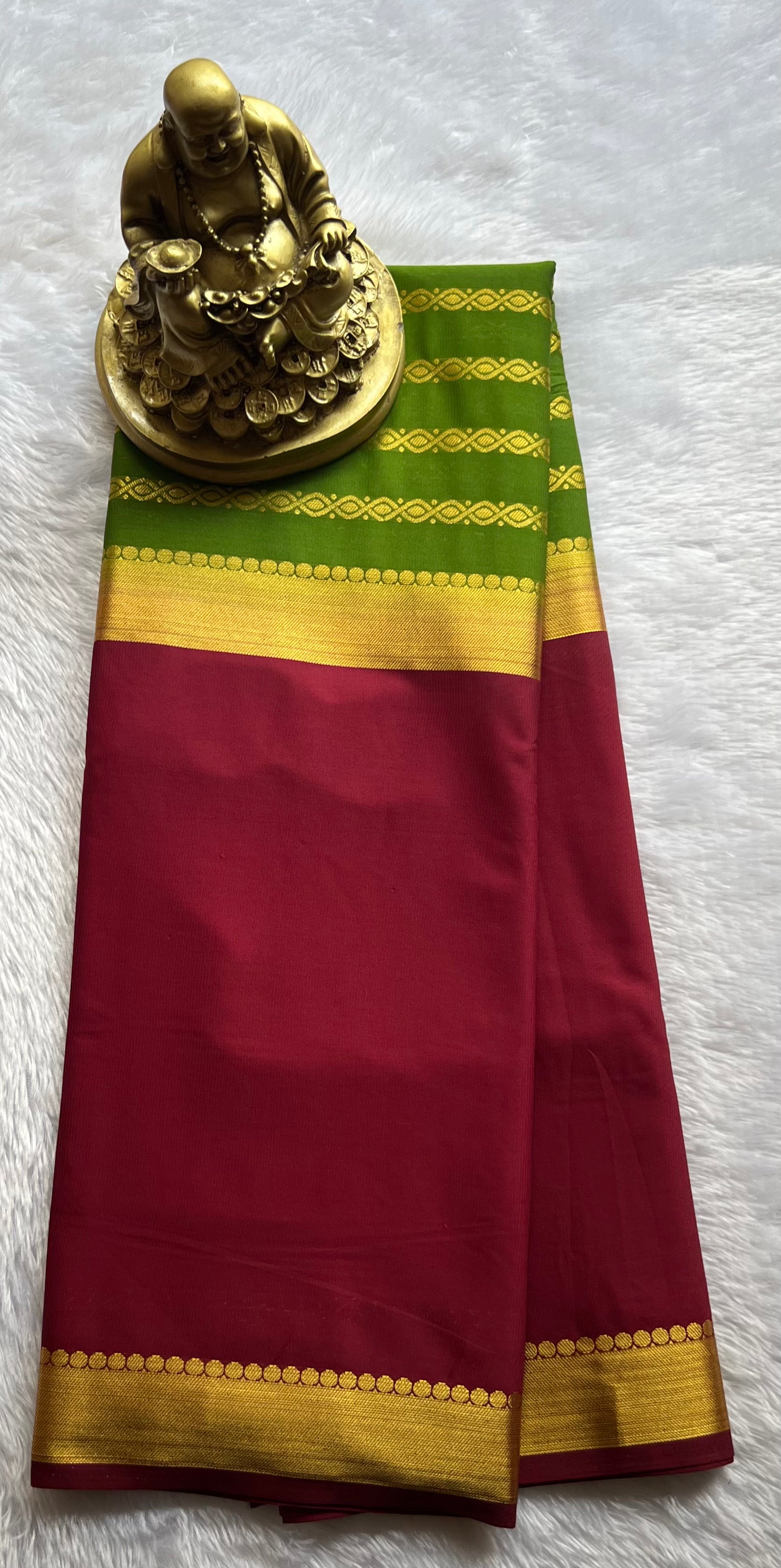 Semi Mysore Silk Mango 2 D Chain body
