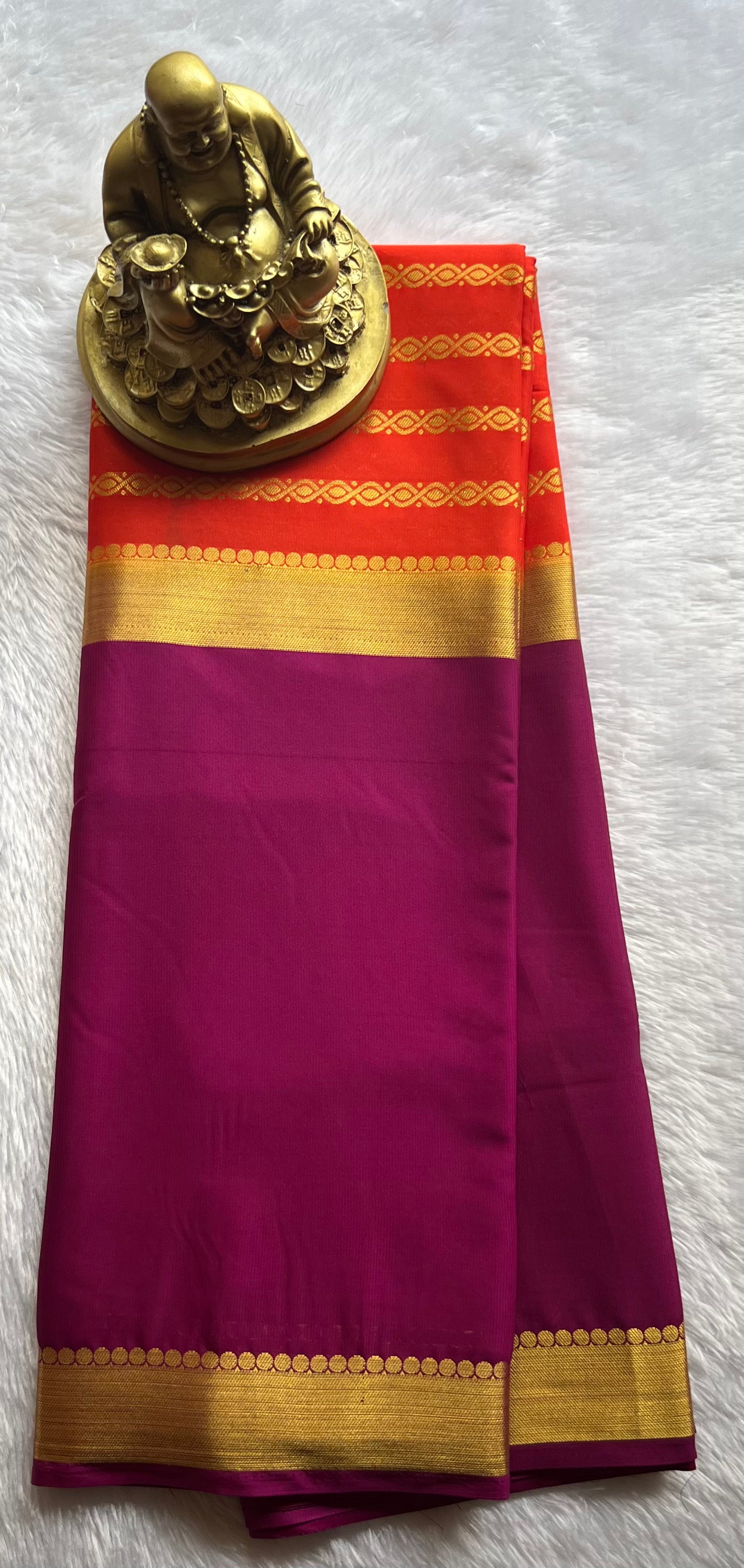 Semi Mysore Silk Mango 2 D Chain body