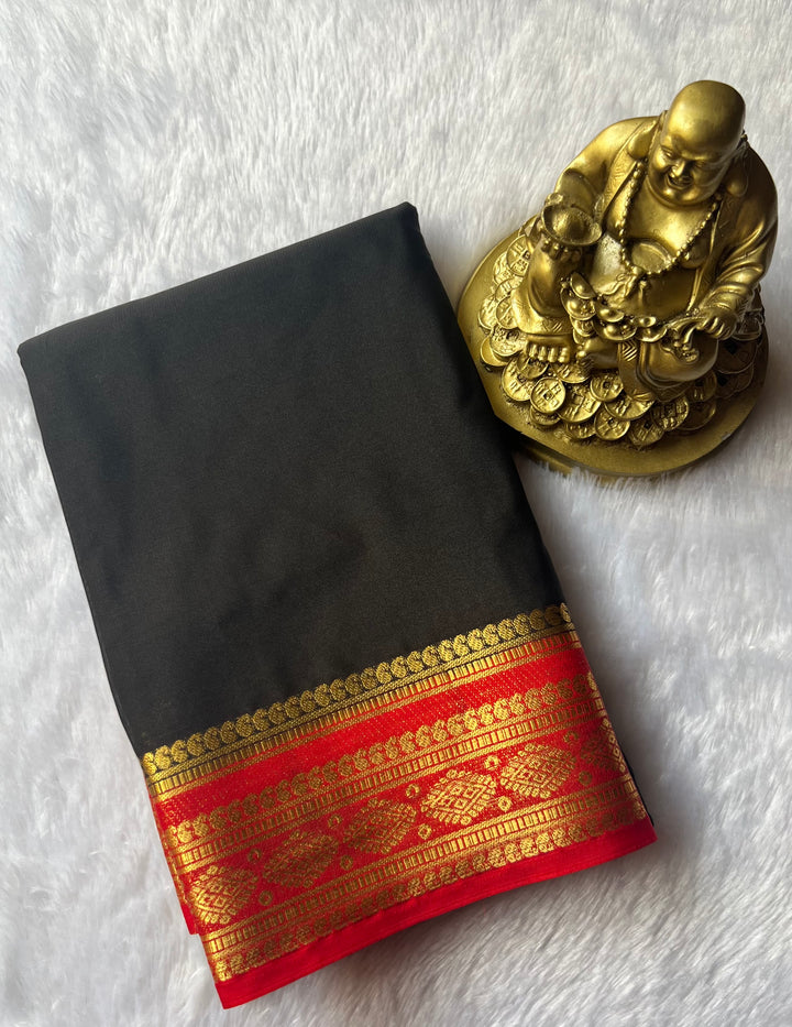 Semi Mysore Silk Rashmika Saree