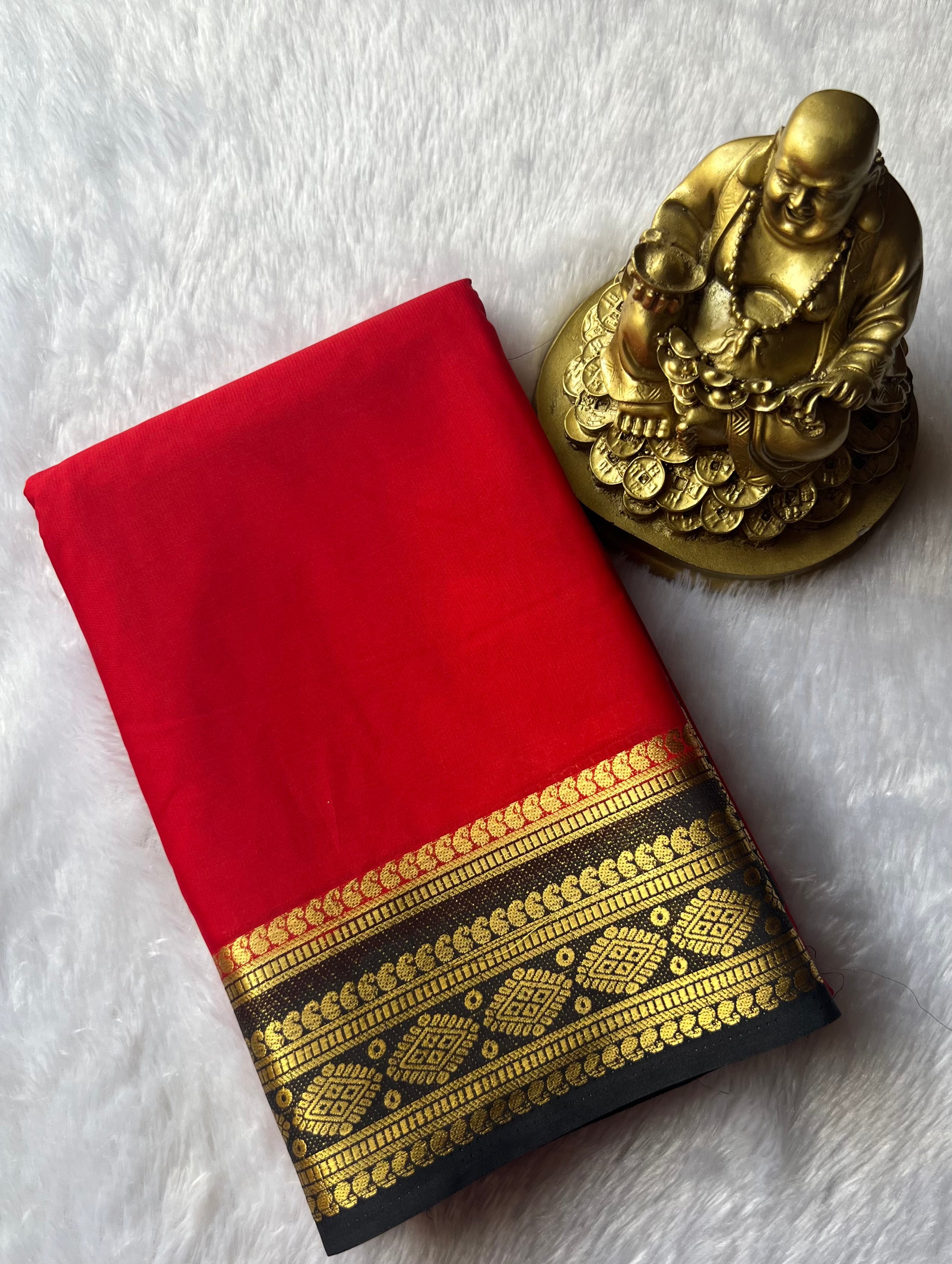 Semi Mysore Silk Rashmika Saree