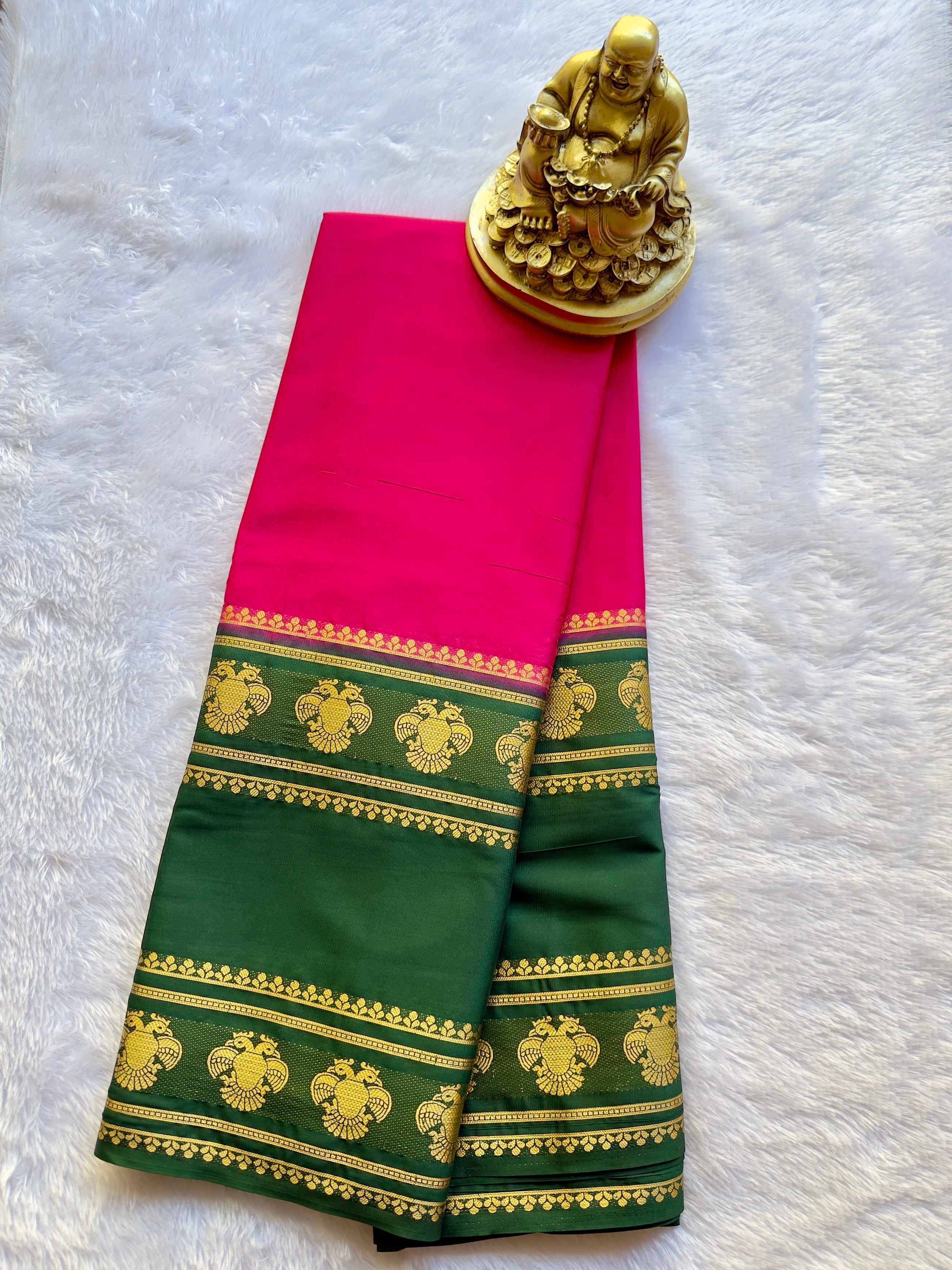 Semi Mysore Silk Gandaberunda Bentex Border Contrast