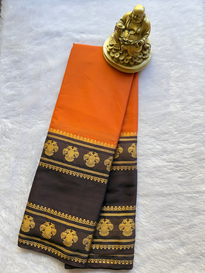 Semi Mysore Silk Gandaberunda Bentex Border Contrast