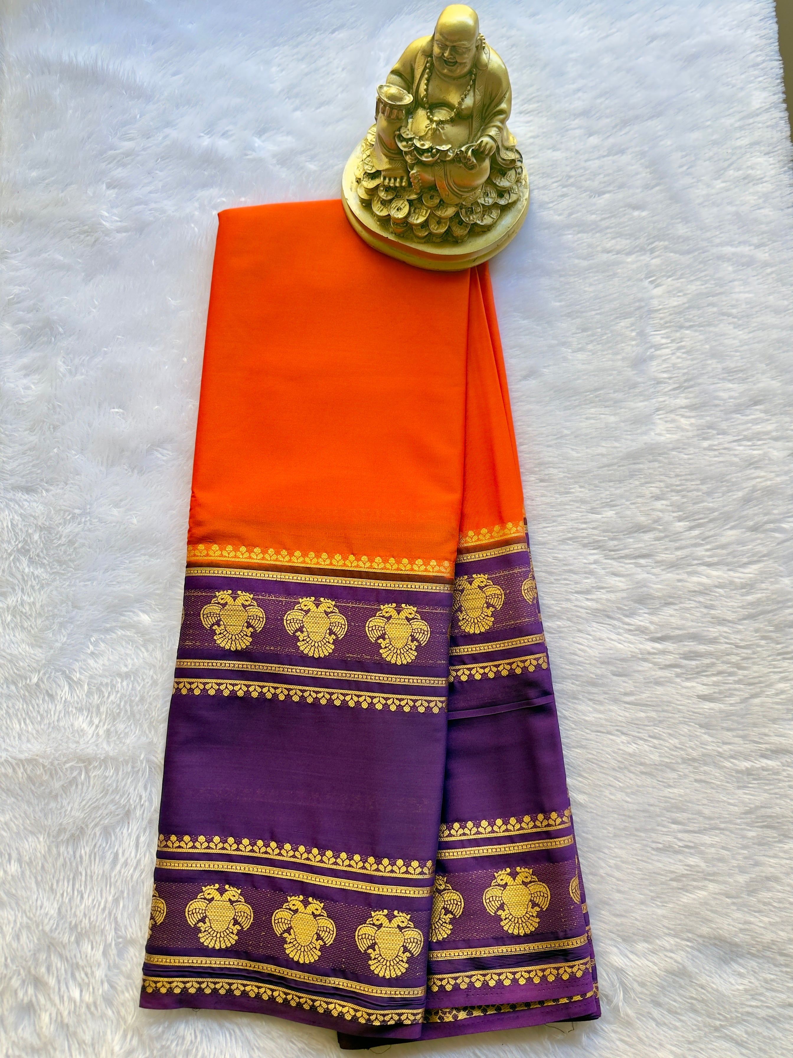 Semi Mysore Silk Gandaberunda Bentex Border Contrast