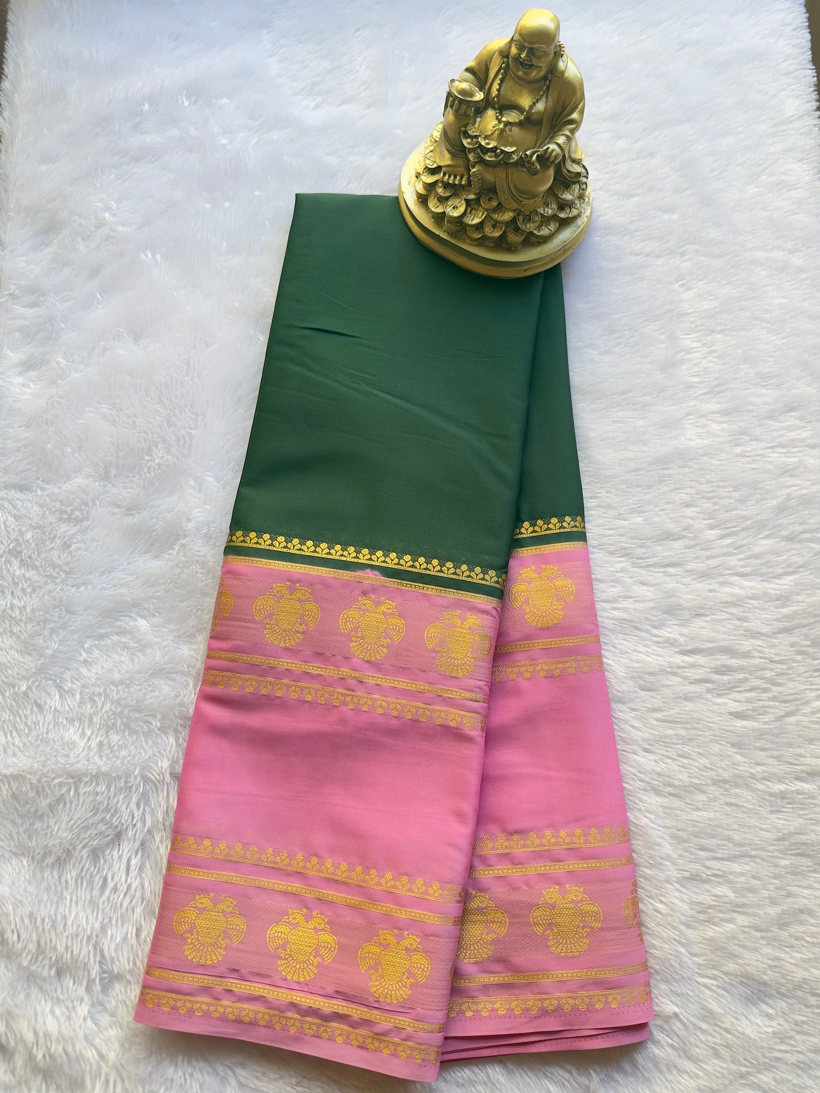 Semi Mysore Silk Gandaberunda Bentex Border Contrast