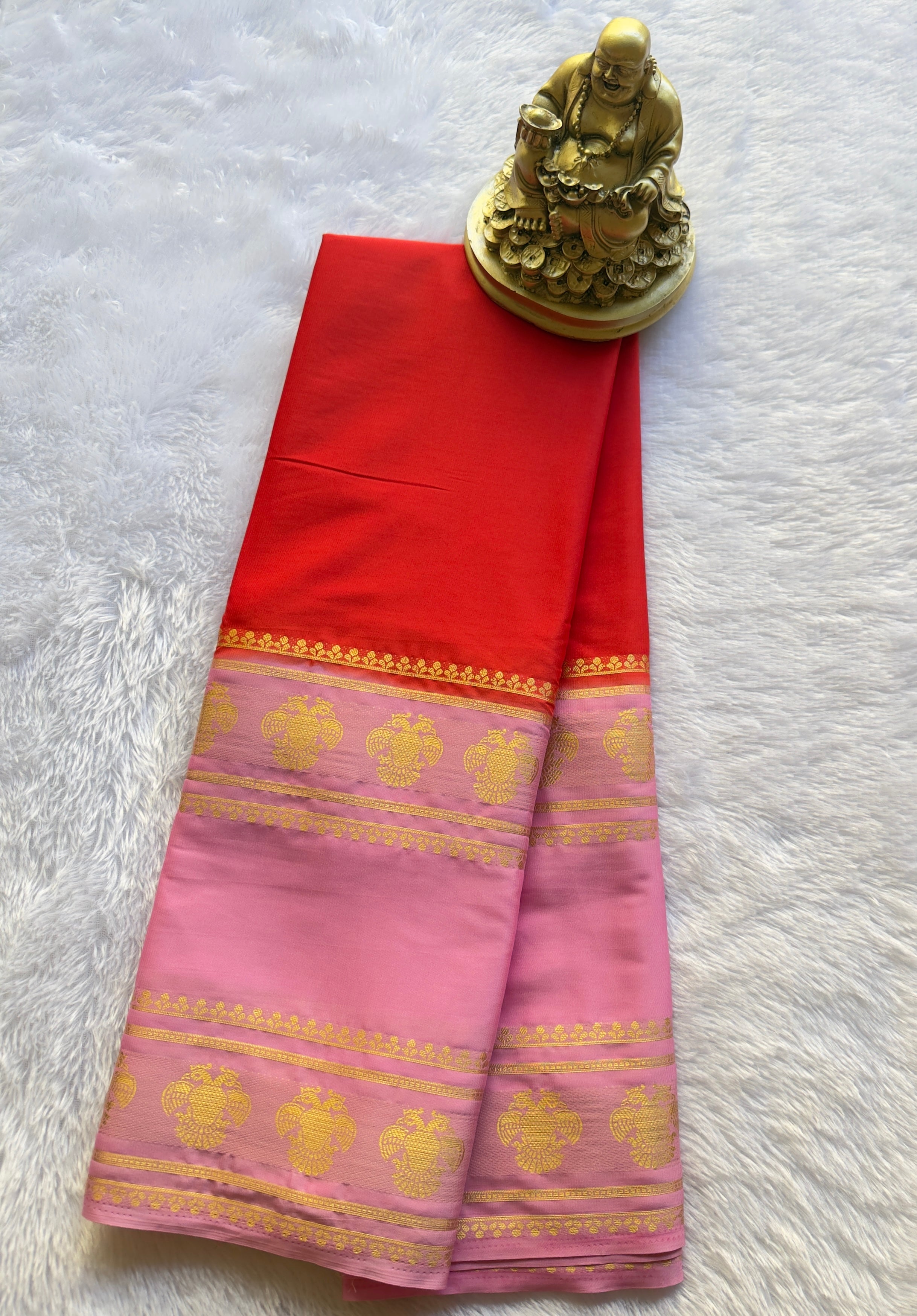 Semi Mysore Silk Gandaberunda Bentex Border Contrast