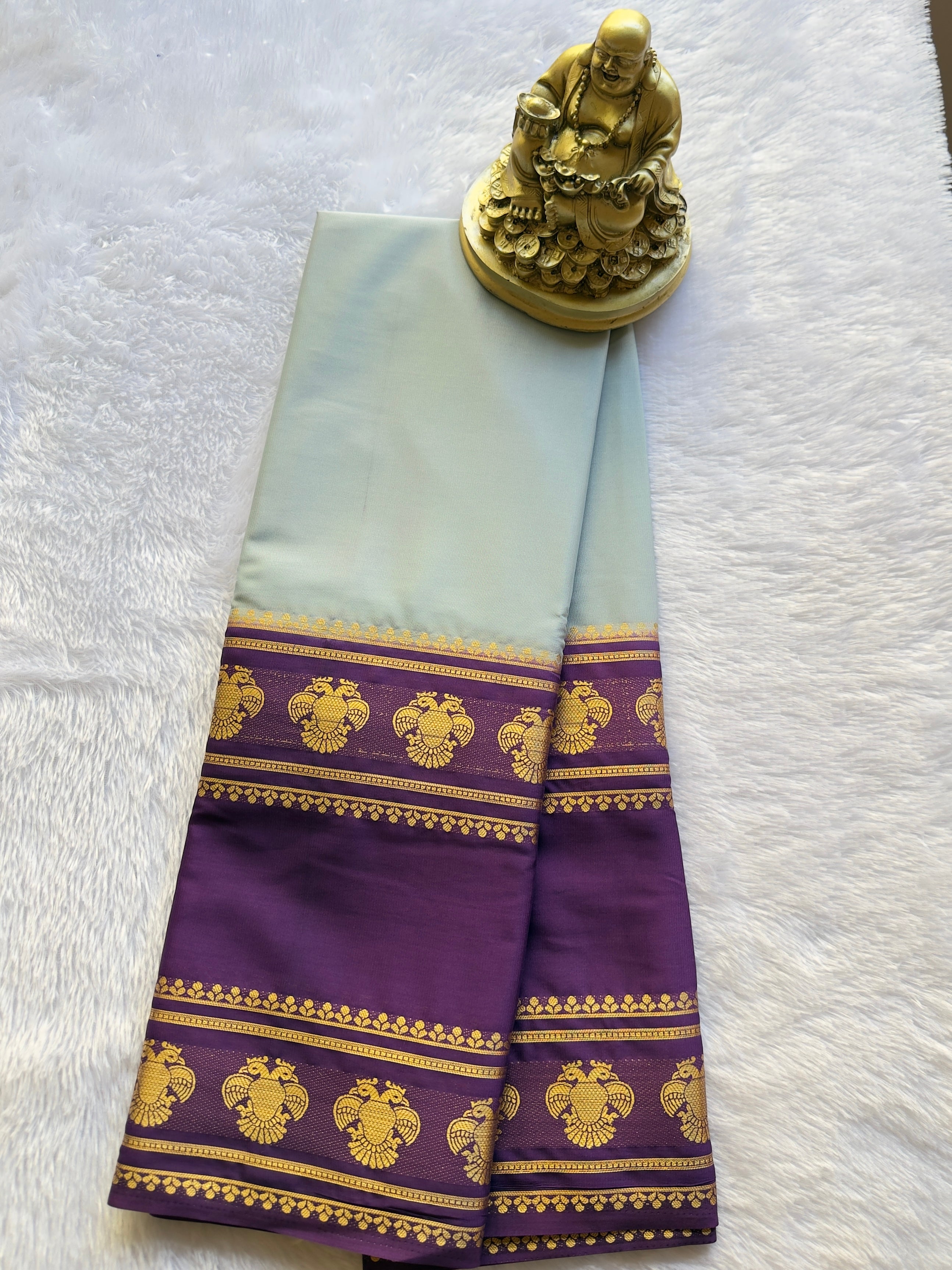 Semi Mysore Silk Gandaberunda Bentex Border Contrast