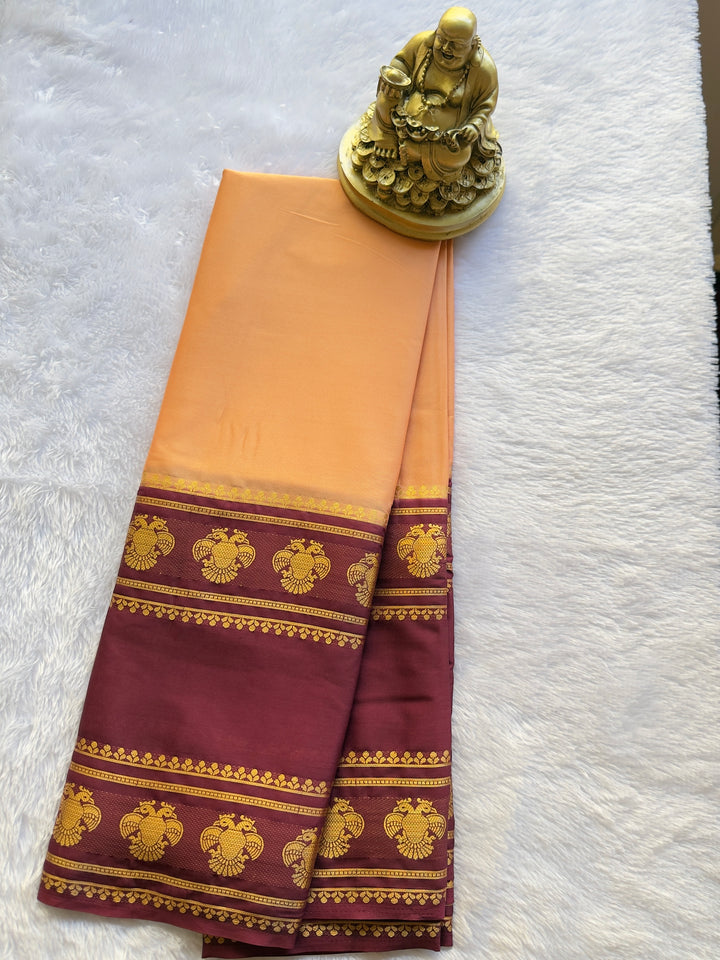 Semi Mysore Silk Gandaberunda Bentex Border Contrast