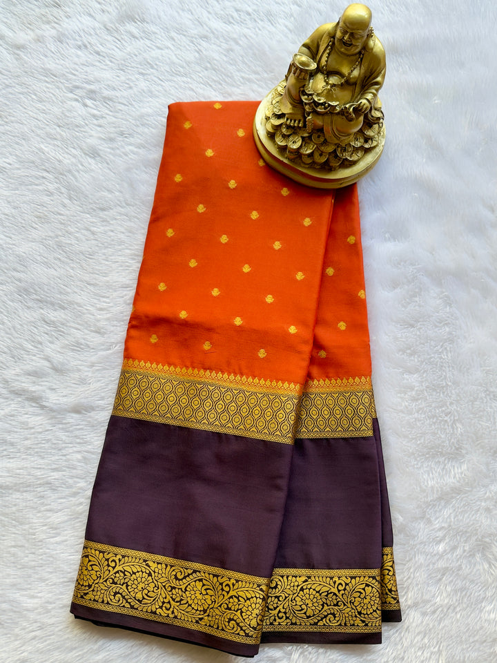Semi Mysore Silk Thousand Butta Bentex Border Contrast