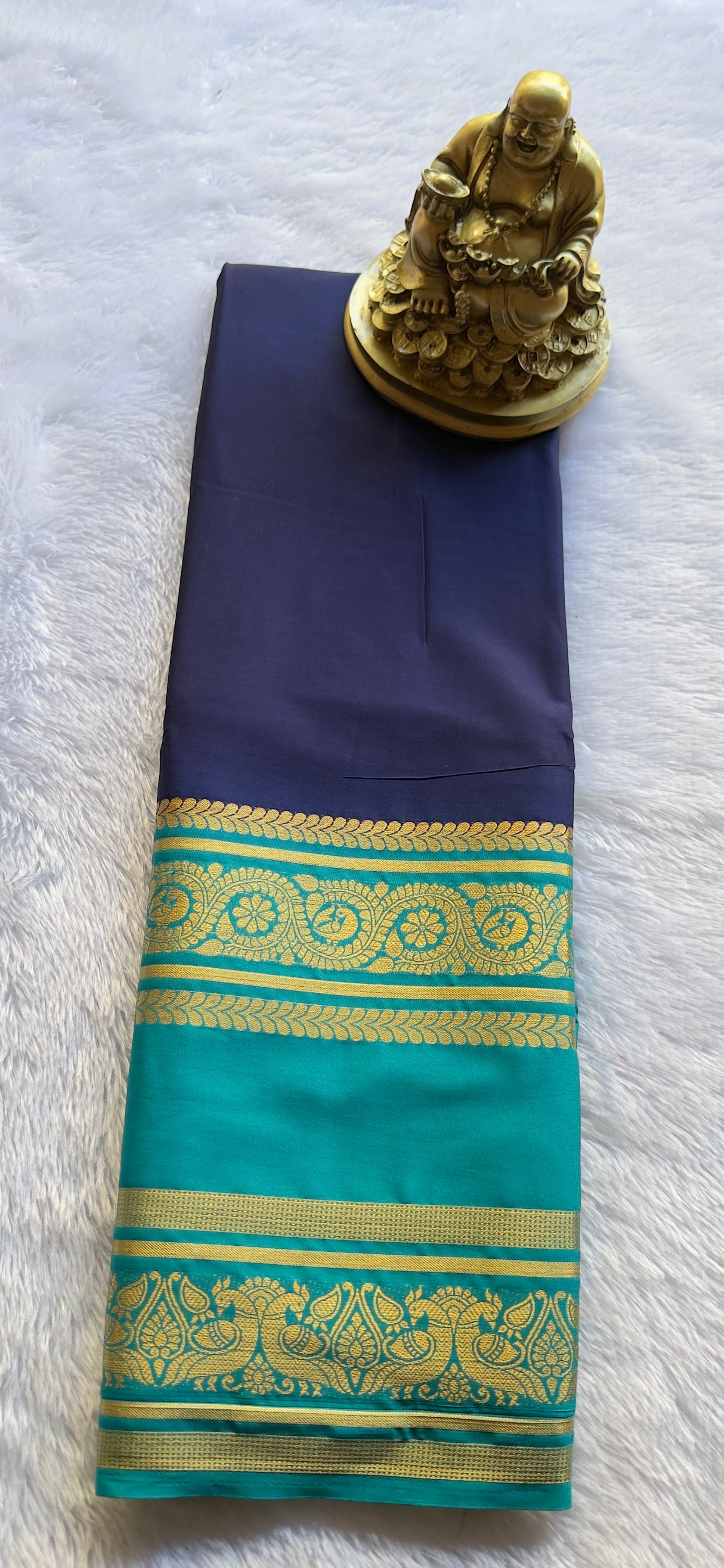 Semi Mysore Silk Mayura Bentex Border