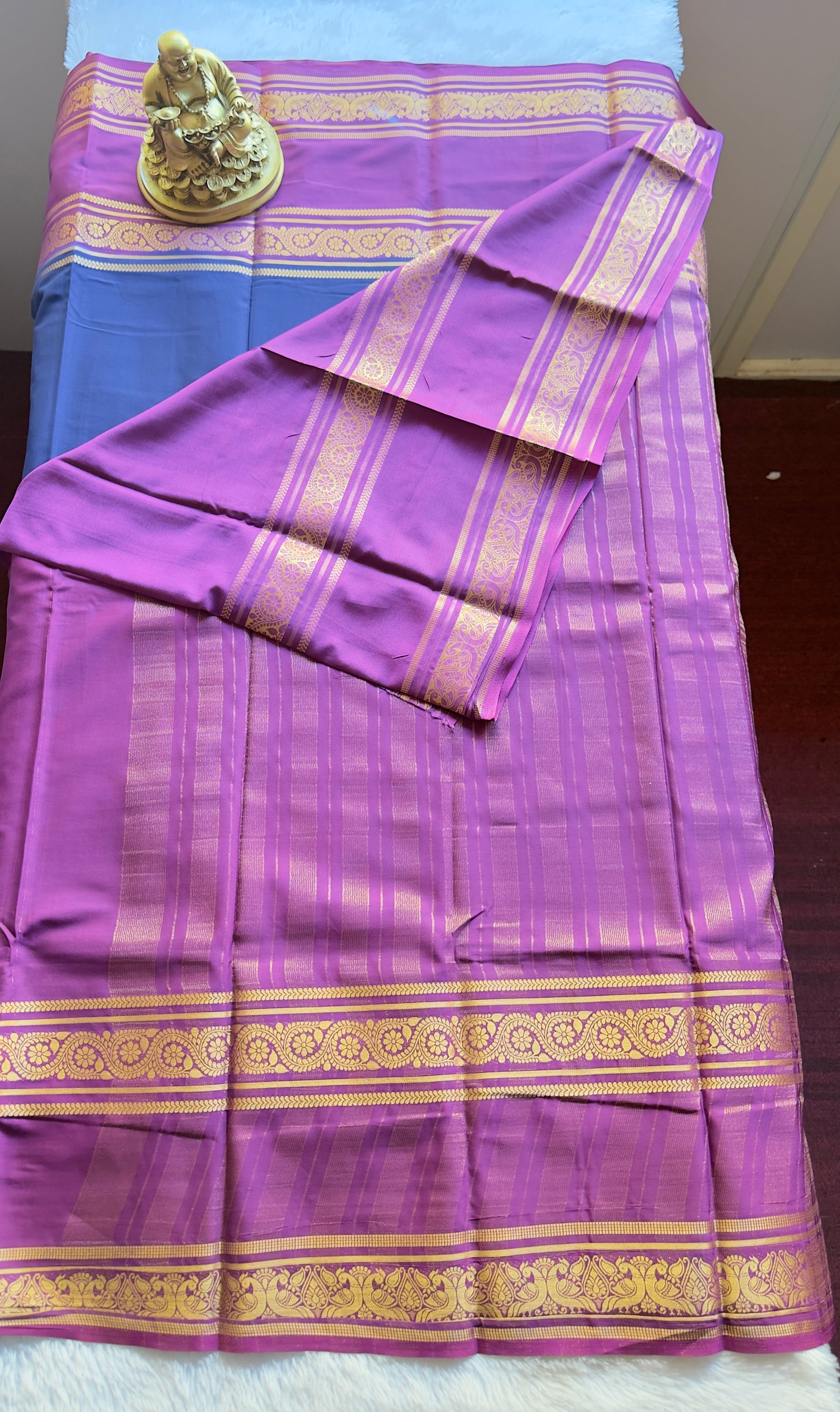 Semi Mysore Silk Mayura Bentex Border