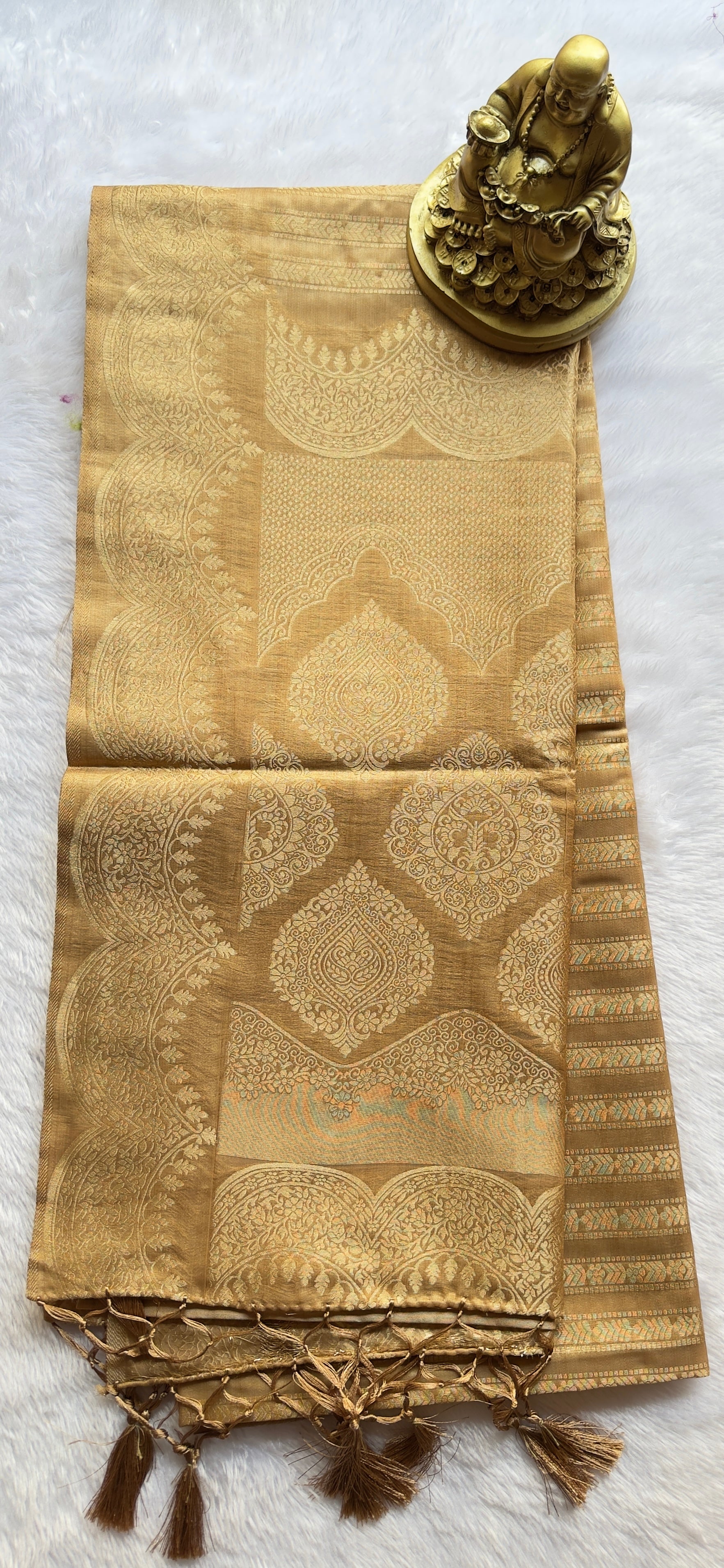 Tussar Panal Body with Scalop Border