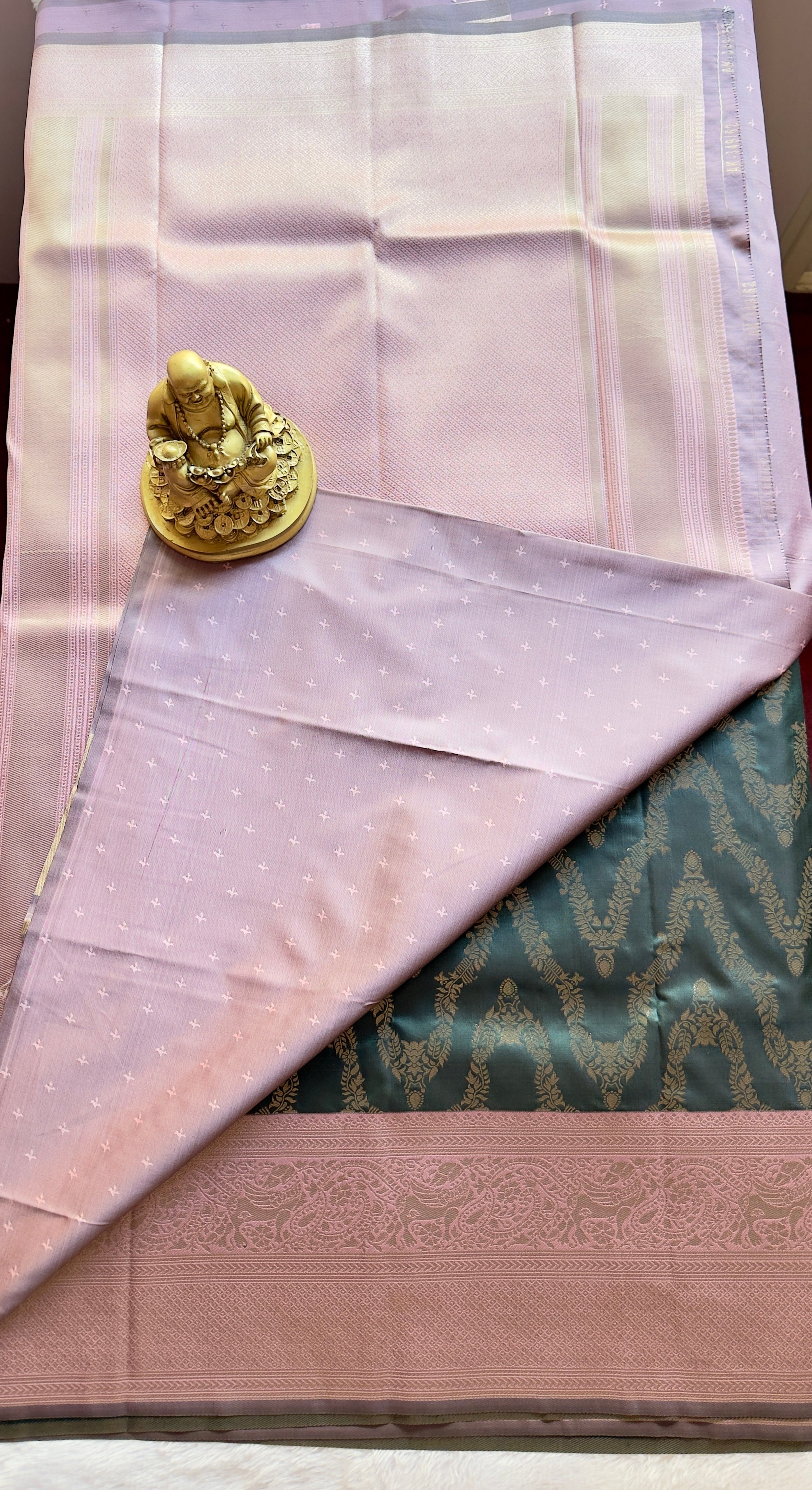 Kanchi Banarasi Semi Silk Necklace Big Border