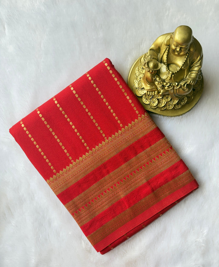 Georgette Crepe Line weaving Rich Pallu