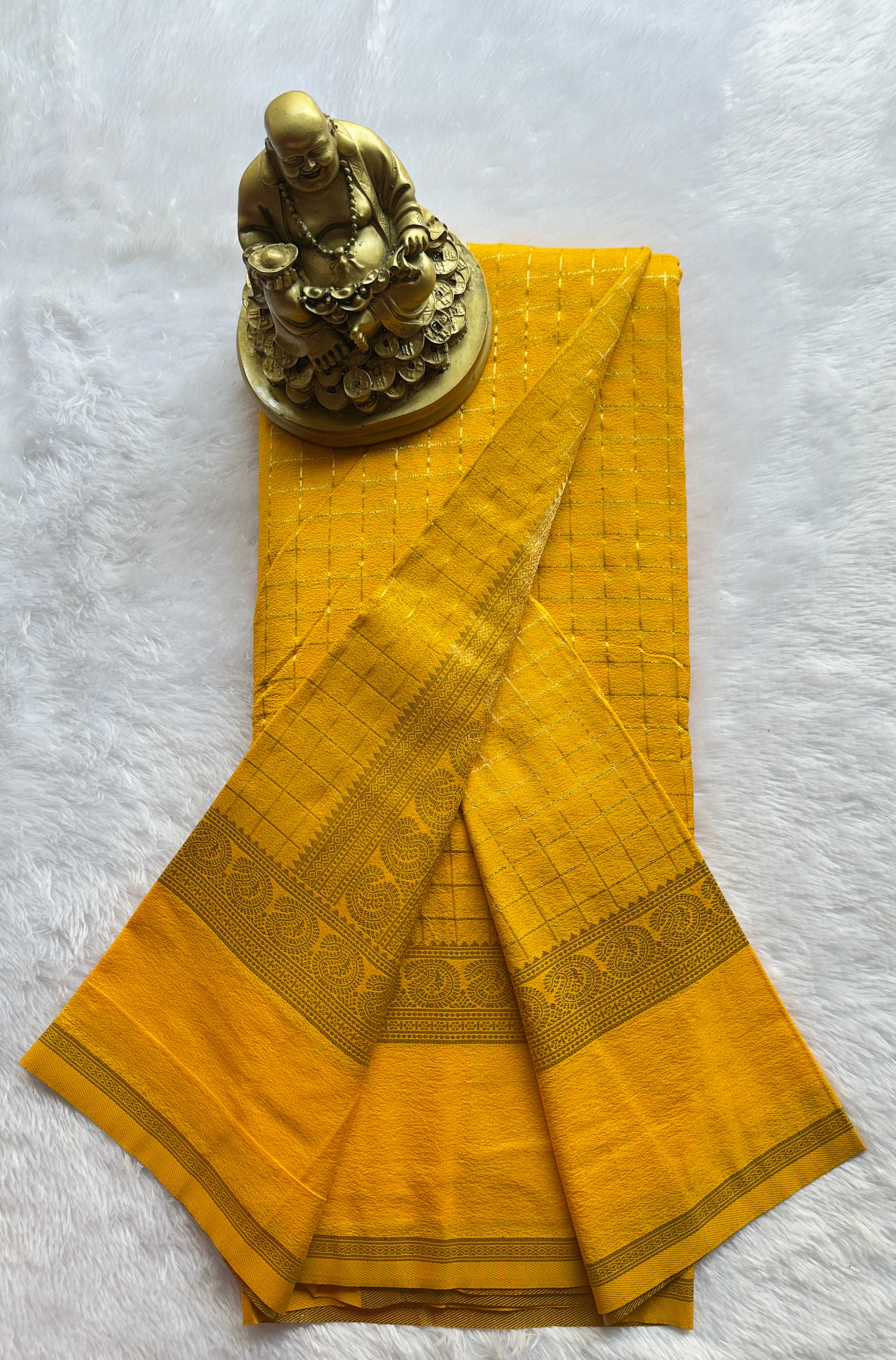Georgette Crepe Checks weaving Rich Pallu