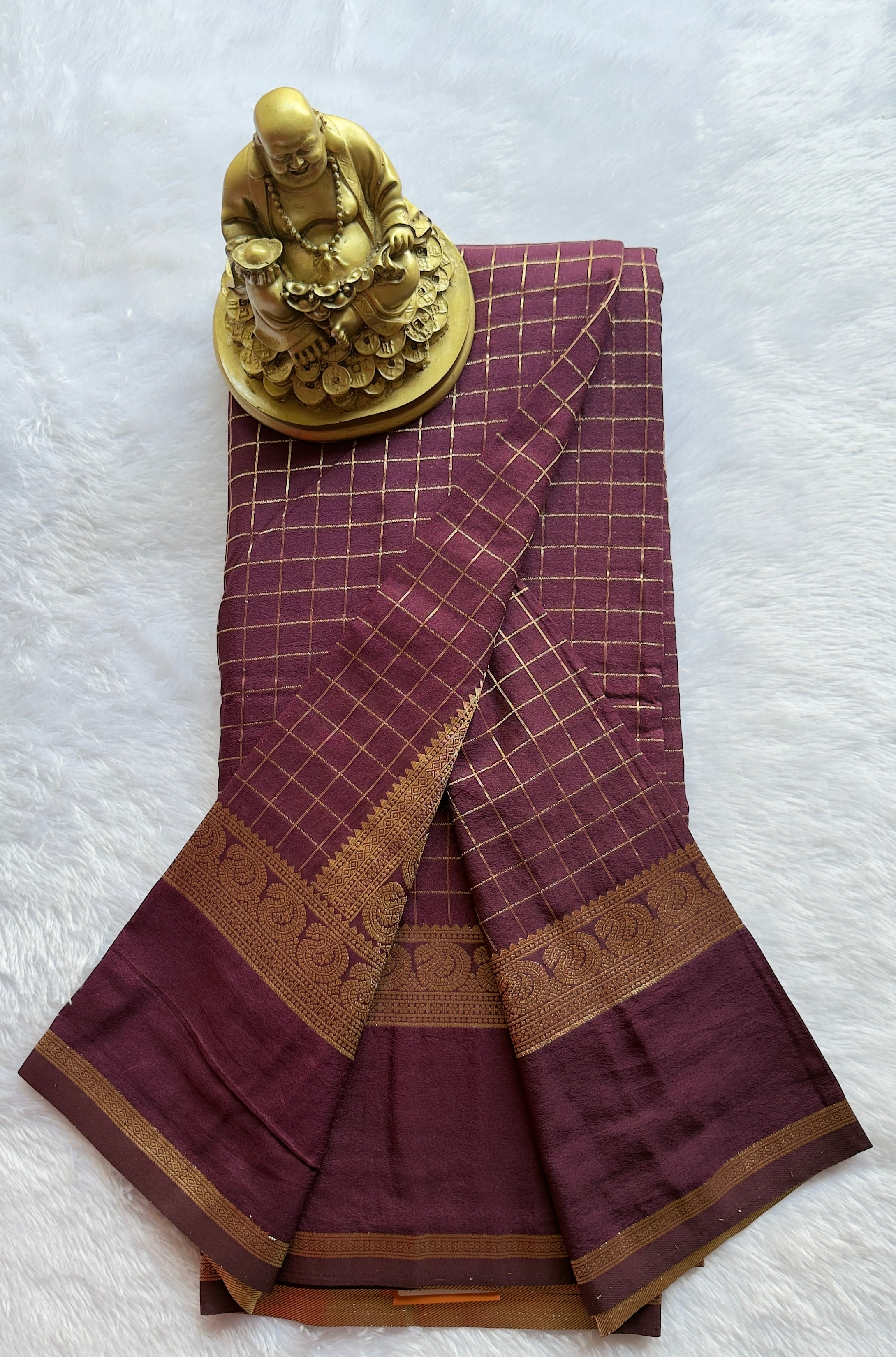 Georgette Crepe Checks weaving Rich Pallu
