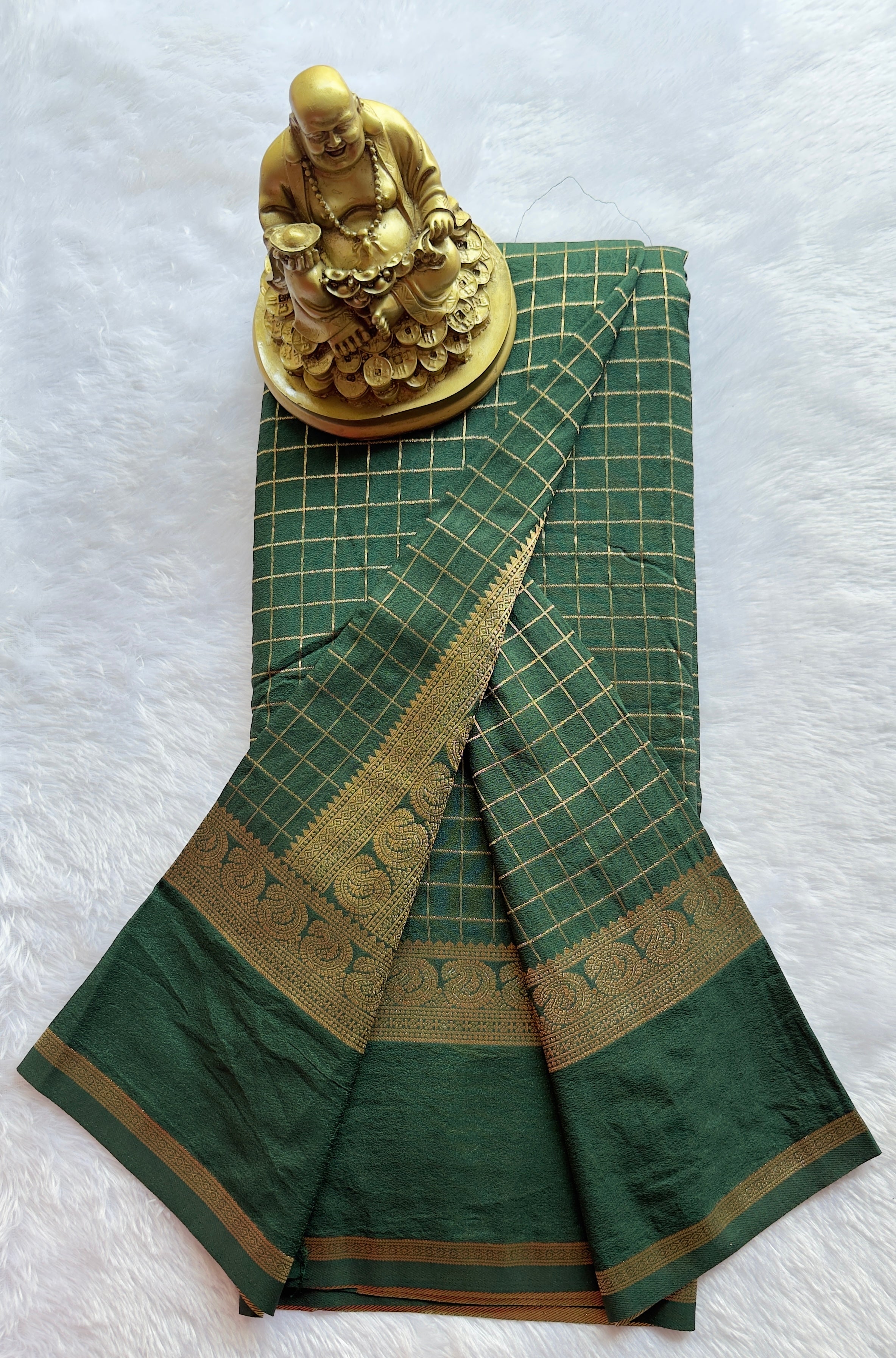 Georgette Crepe Checks weaving Rich Pallu