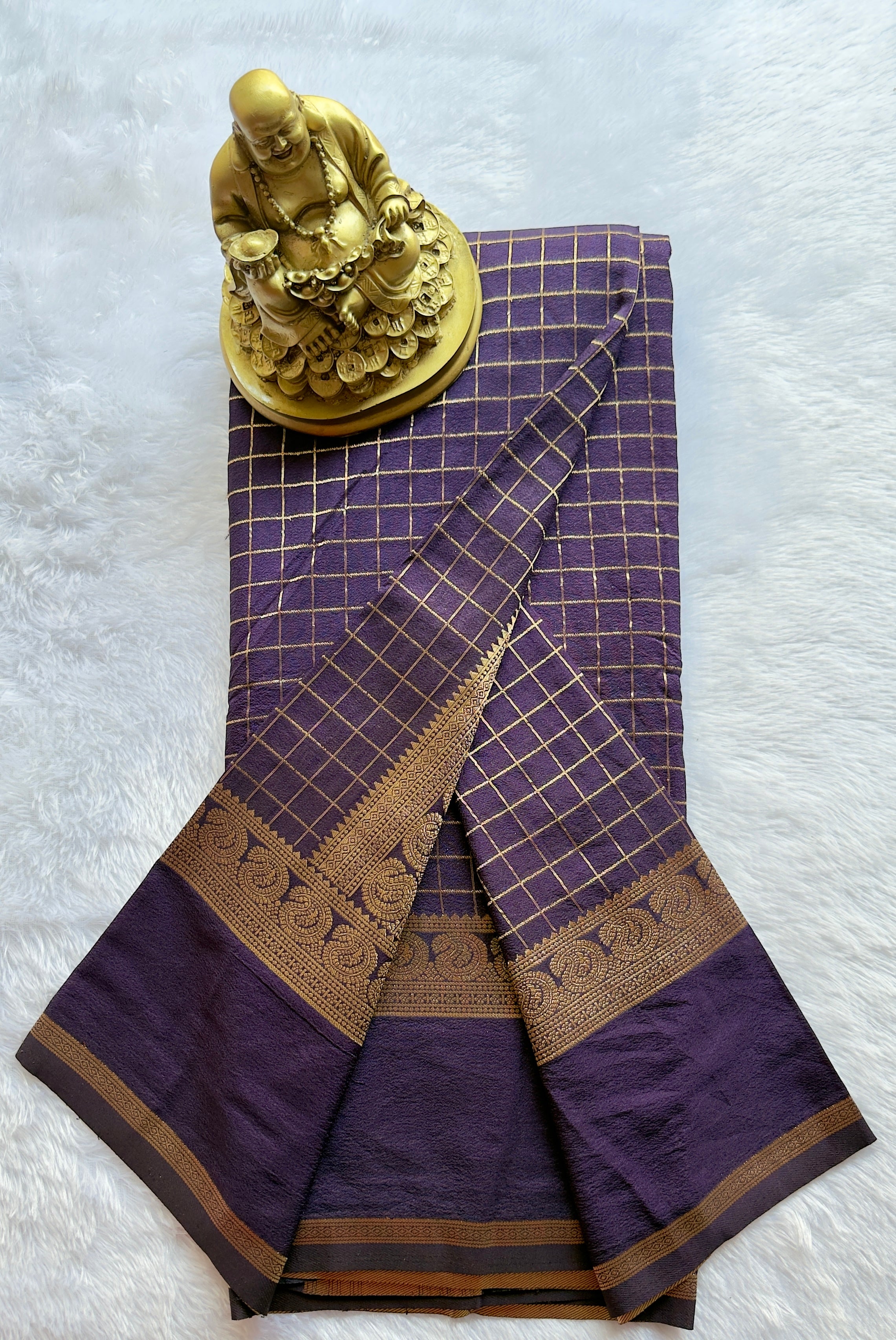 Georgette Crepe Checks weaving Rich Pallu