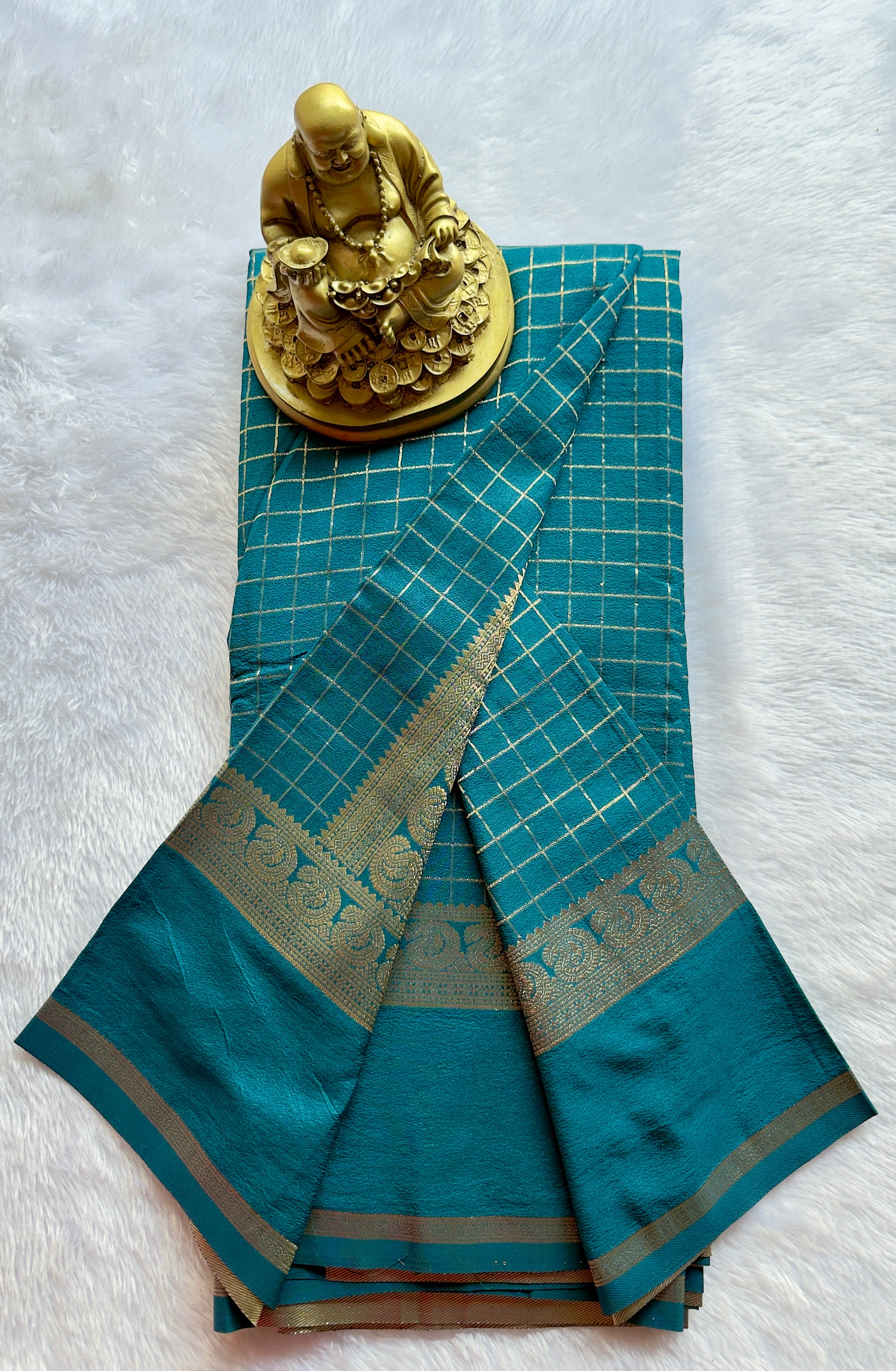 Georgette Crepe Checks weaving Rich Pallu