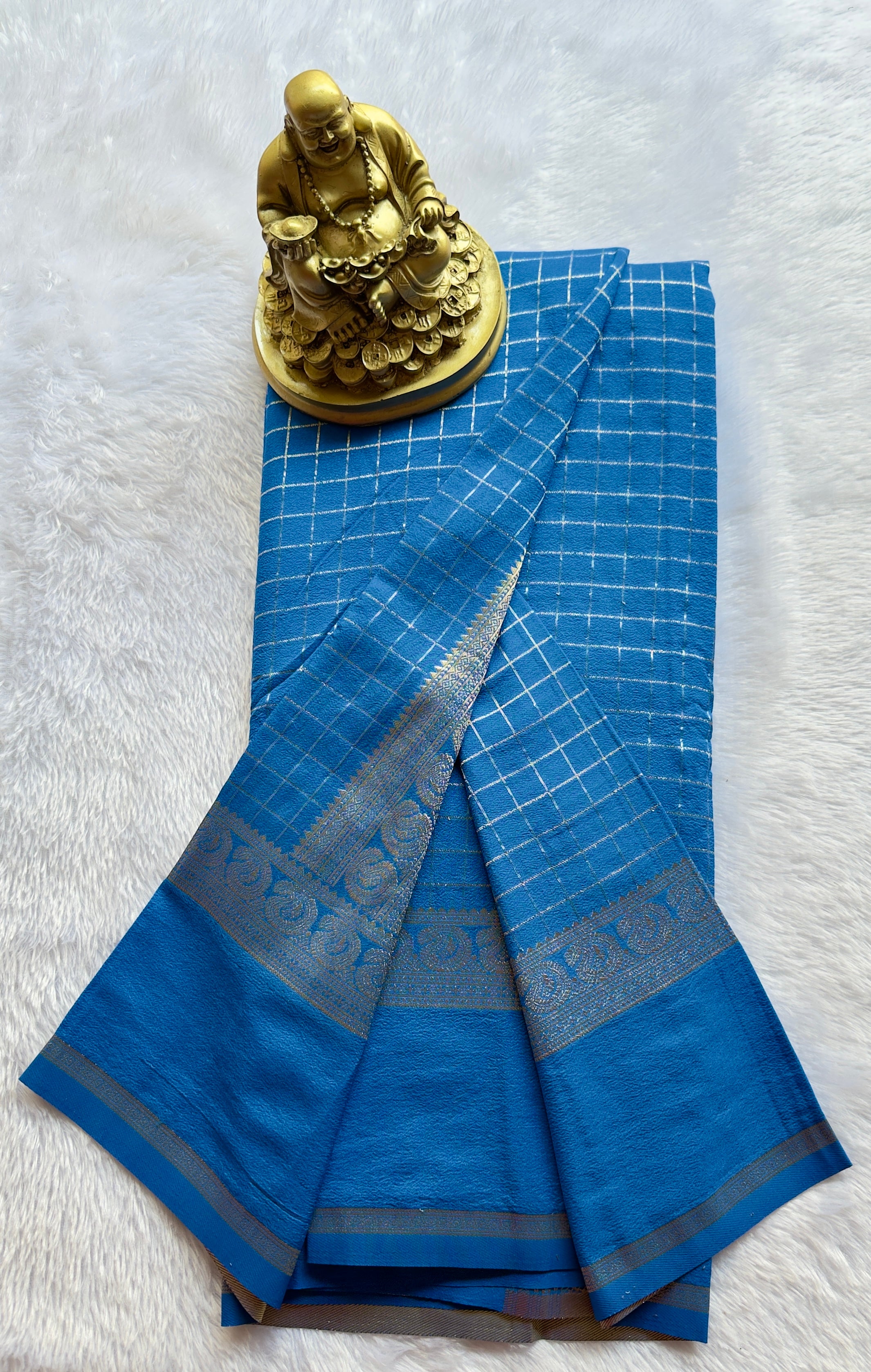 Georgette Crepe Checks weaving Rich Pallu
