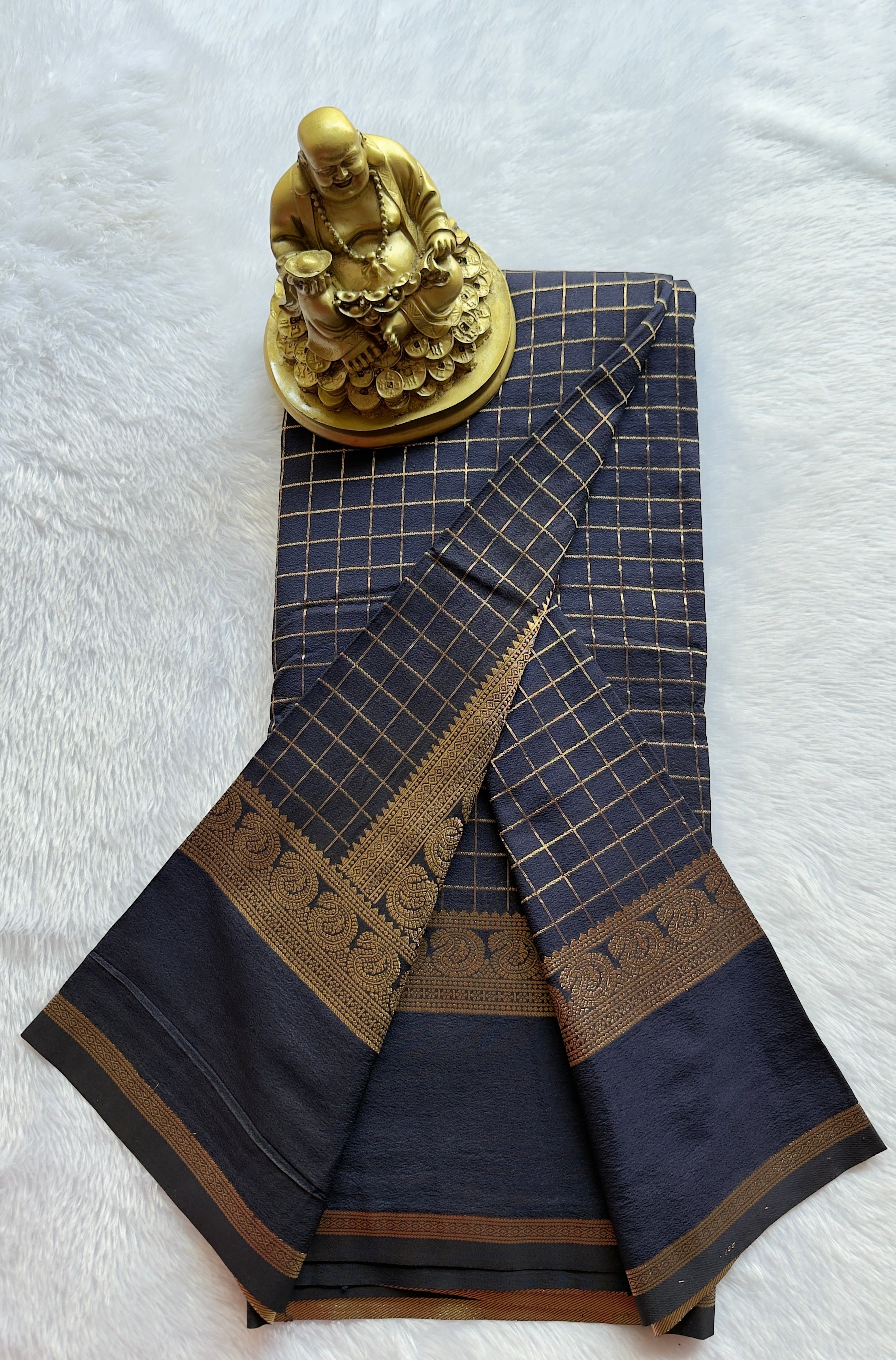 Georgette Crepe Checks weaving Rich Pallu