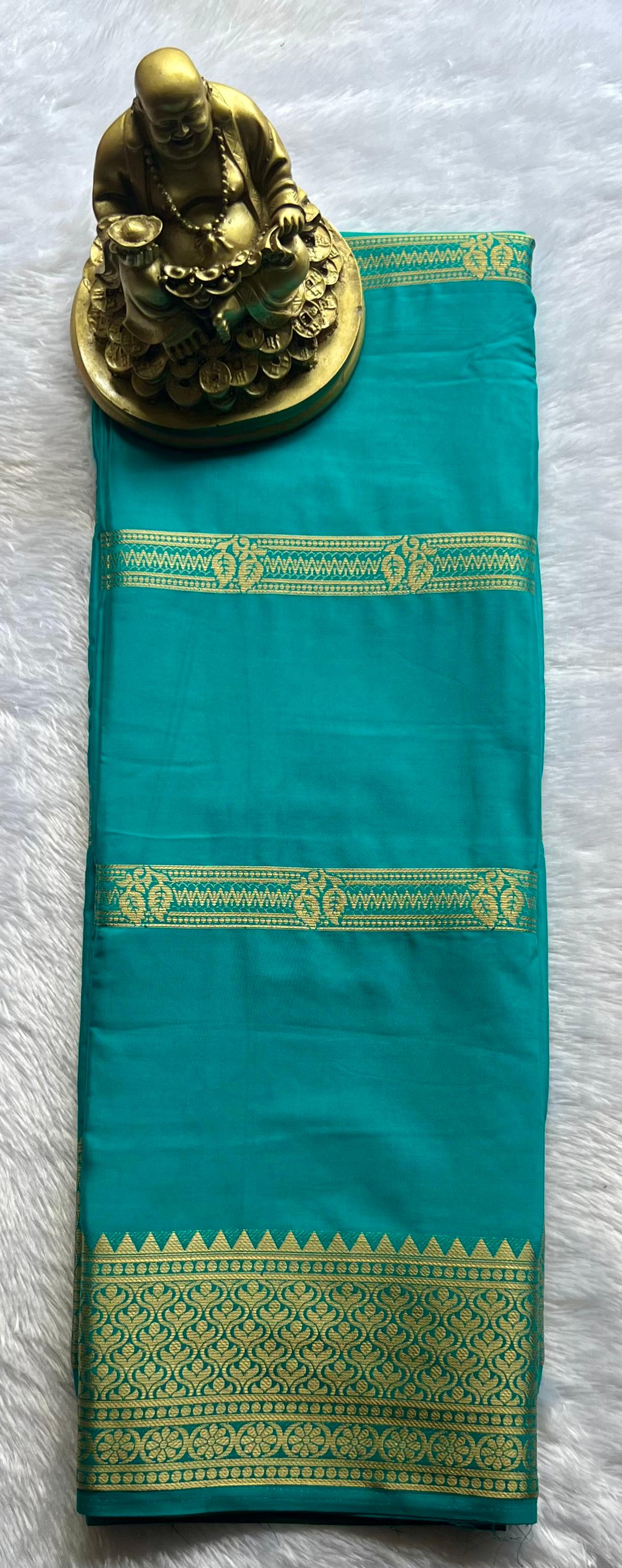 Semi Mysore Silk Stripes Self