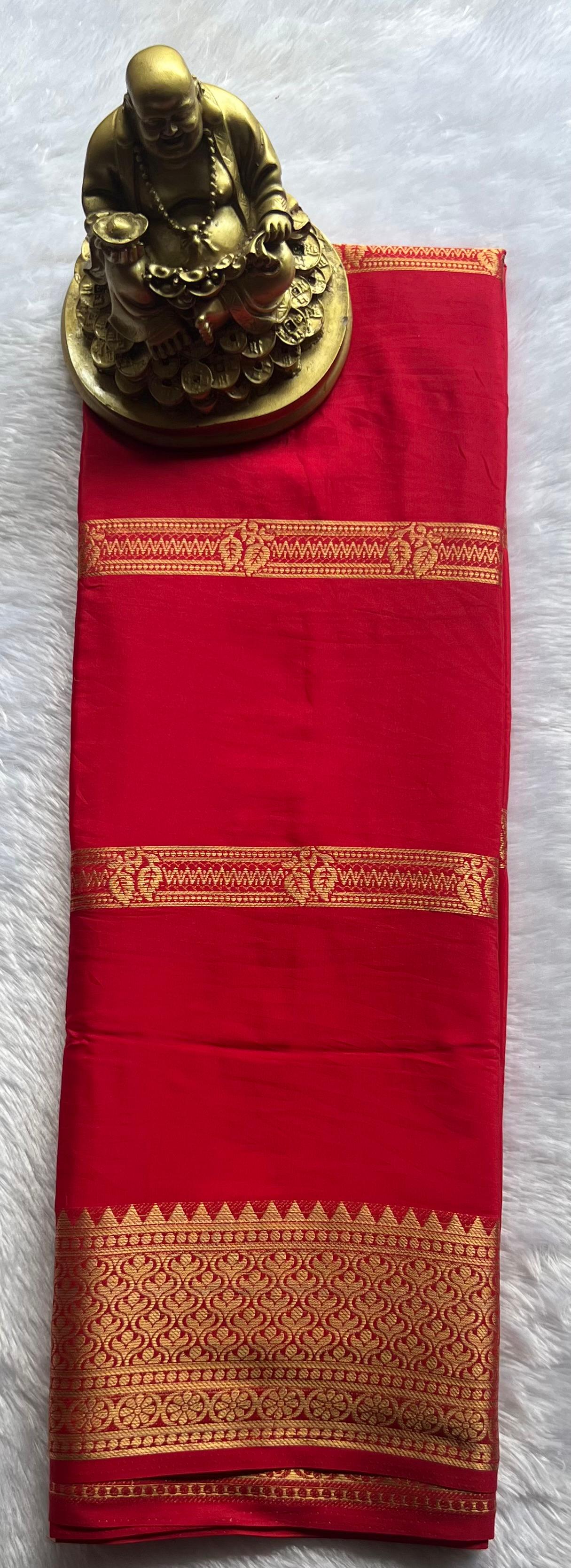 Semi Mysore Silk Stripes Self