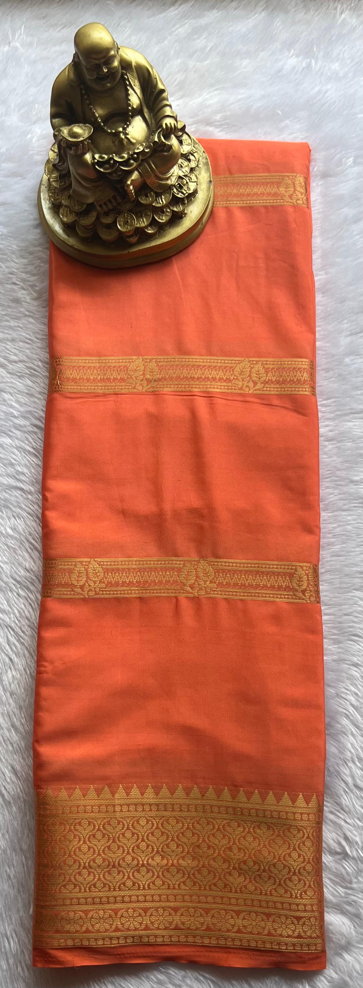 Semi Mysore Silk Stripes Self