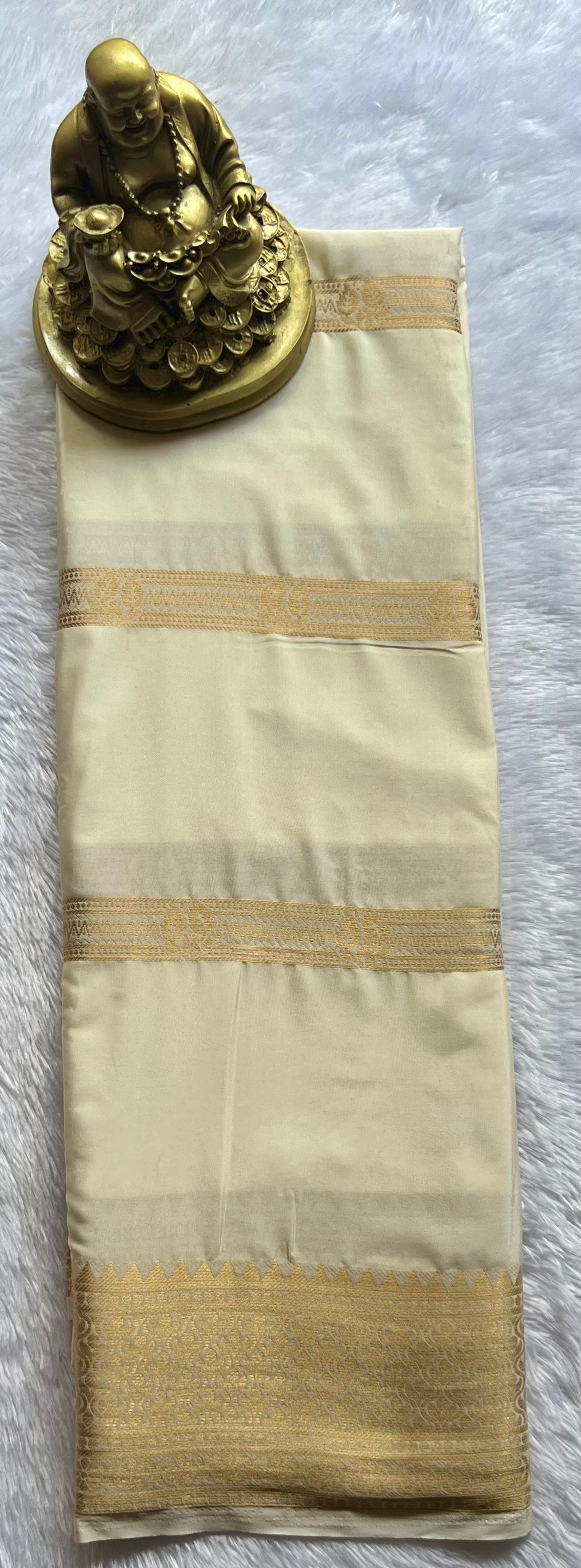Semi Mysore Silk Stripes Self