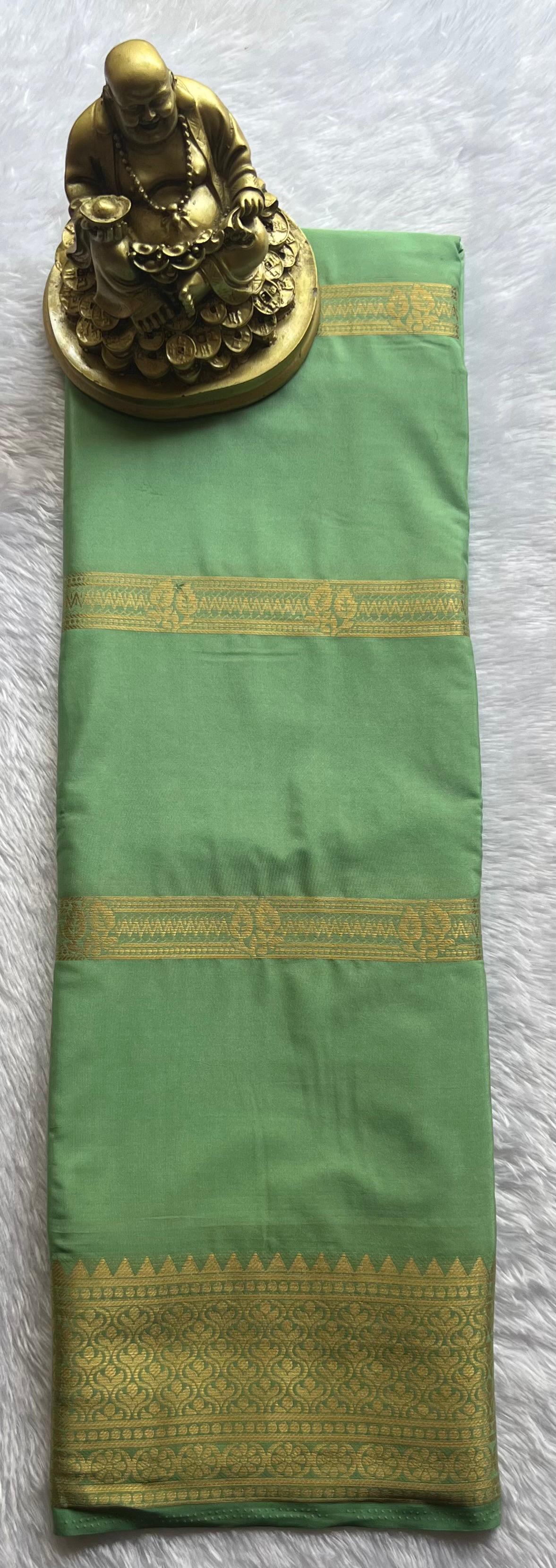 Semi Mysore Silk Stripes Self