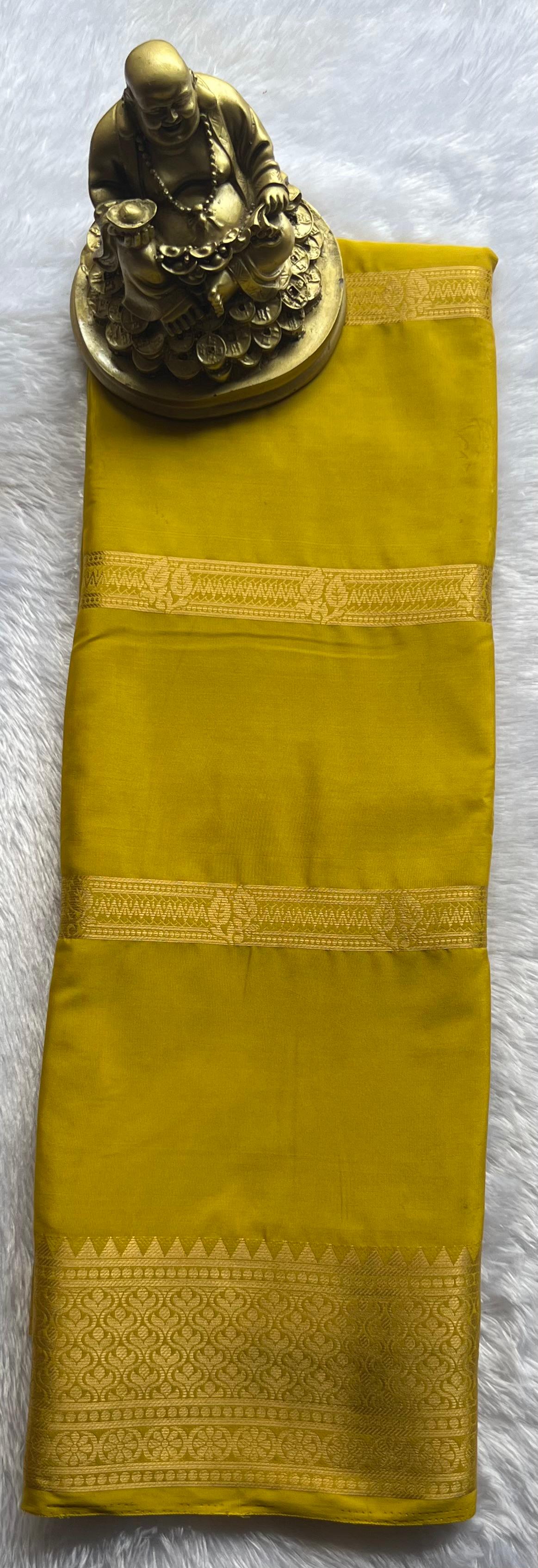 Semi Mysore Silk Stripes Self