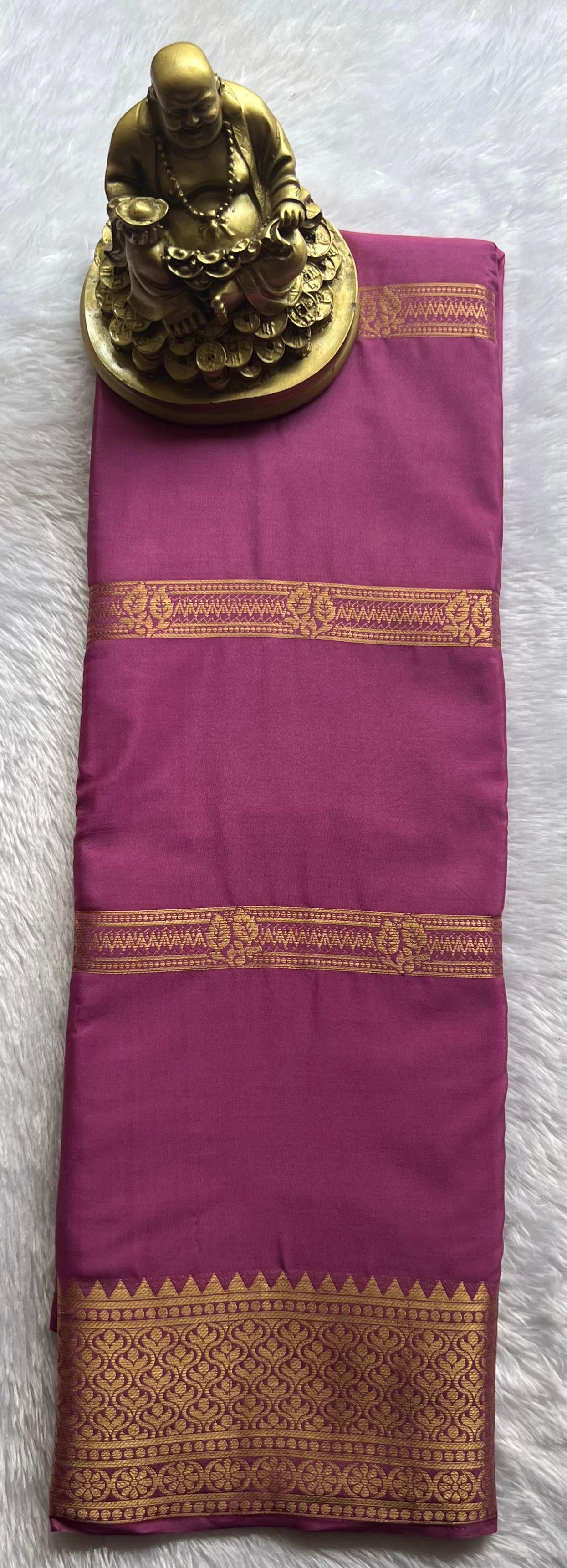Semi Mysore Silk Stripes Self