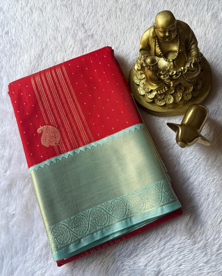 Kanchi Mango Strip Line  With Rich Pallu