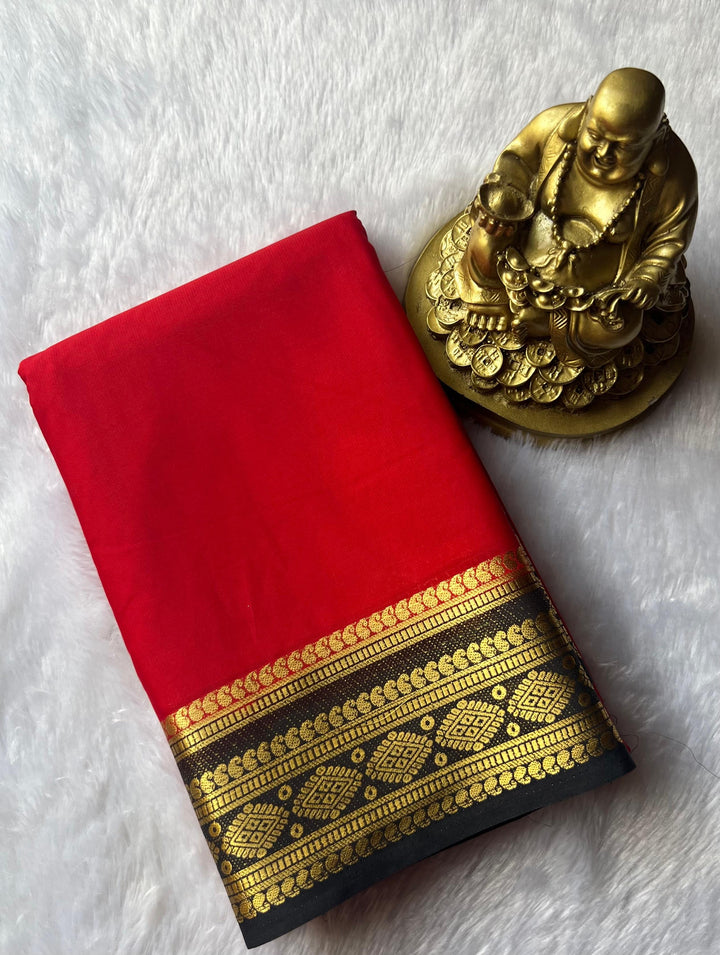 Semi Mysore Silk Rashmika Saree