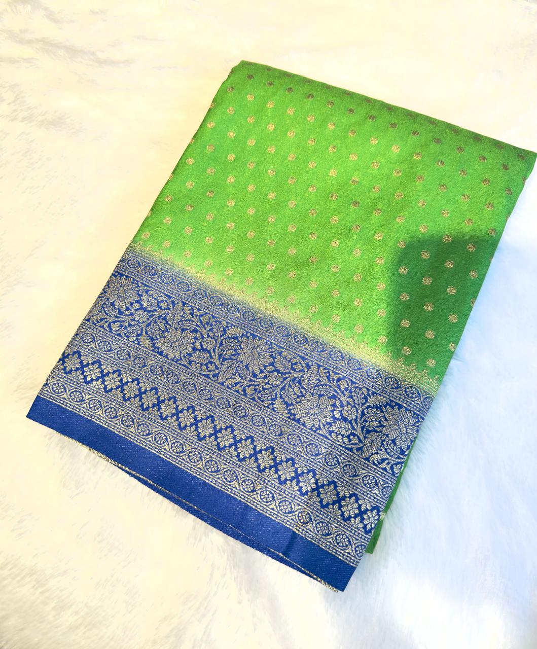 Semi Mysore Silk Saree with Buttas