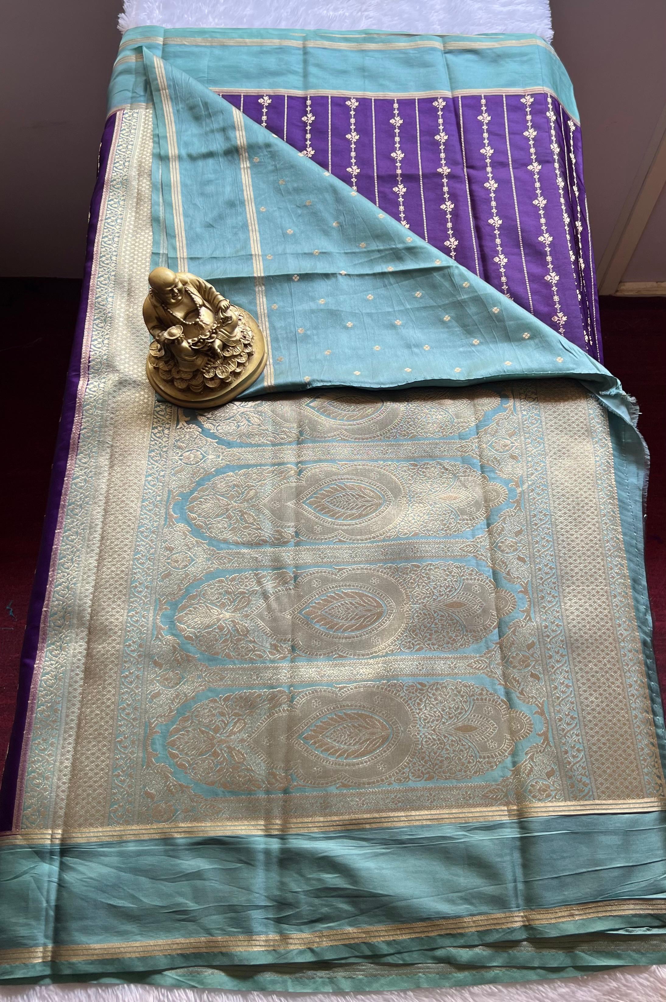 Gajji Silk Flower Line Weaving With Rich Pallu , Washable