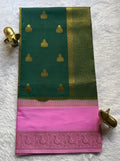 Dark Green / Baby Pink