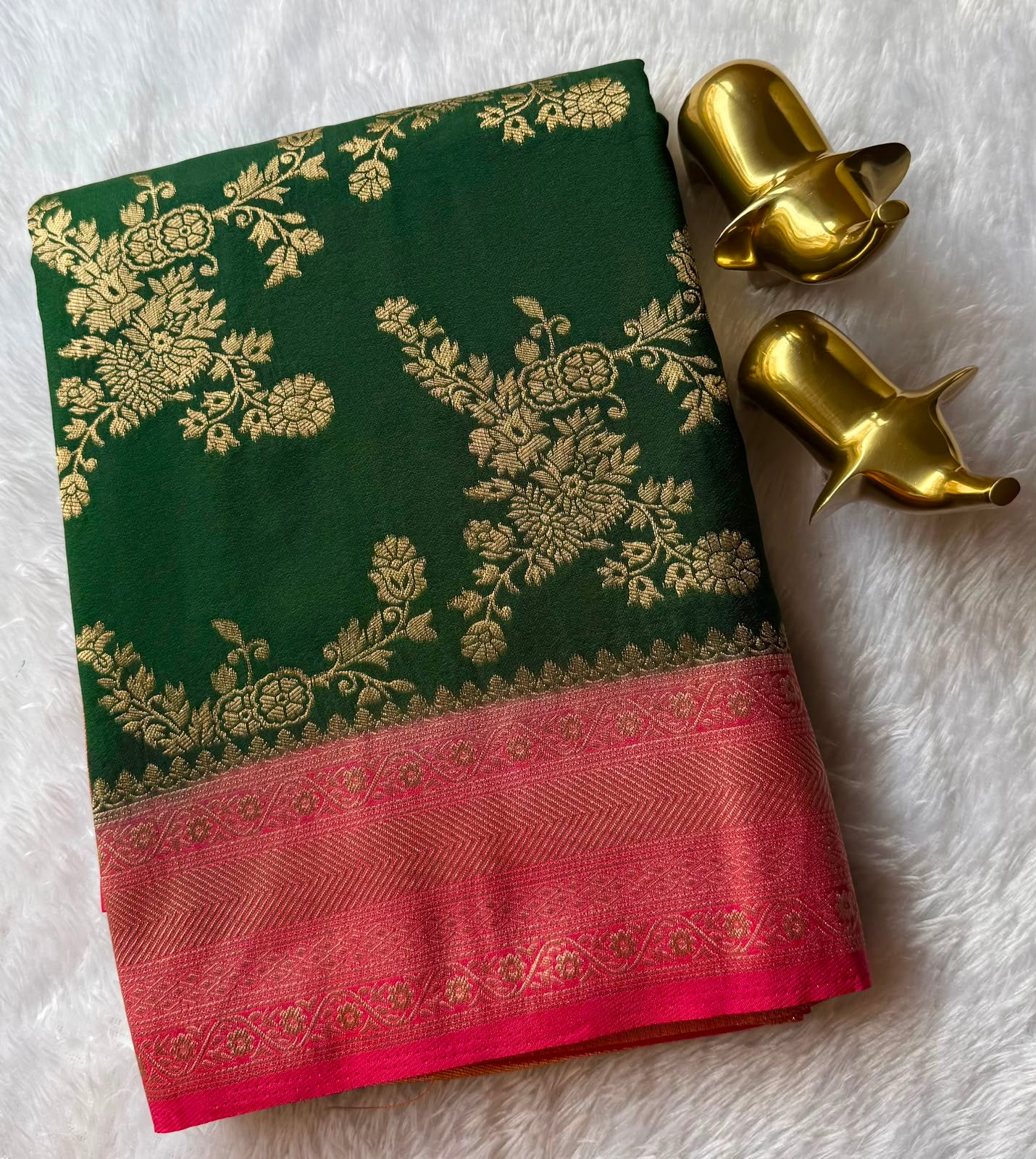 Georgette Saree Jal Pattern With Contrast Border