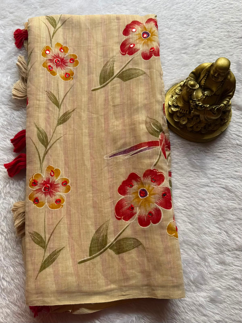 Cotton Creamy Flower